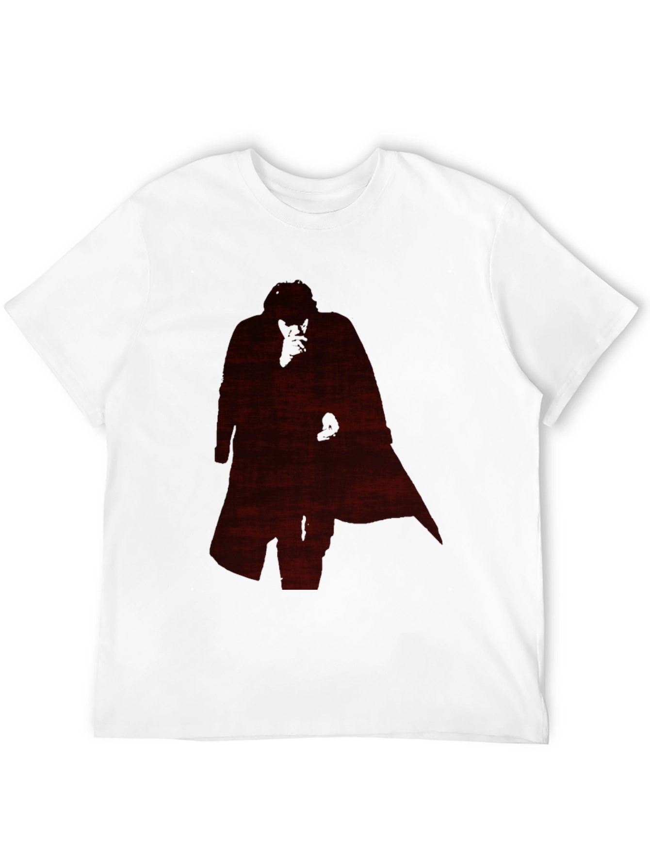 Mens Black T-Shirt with Silhouette Graphic