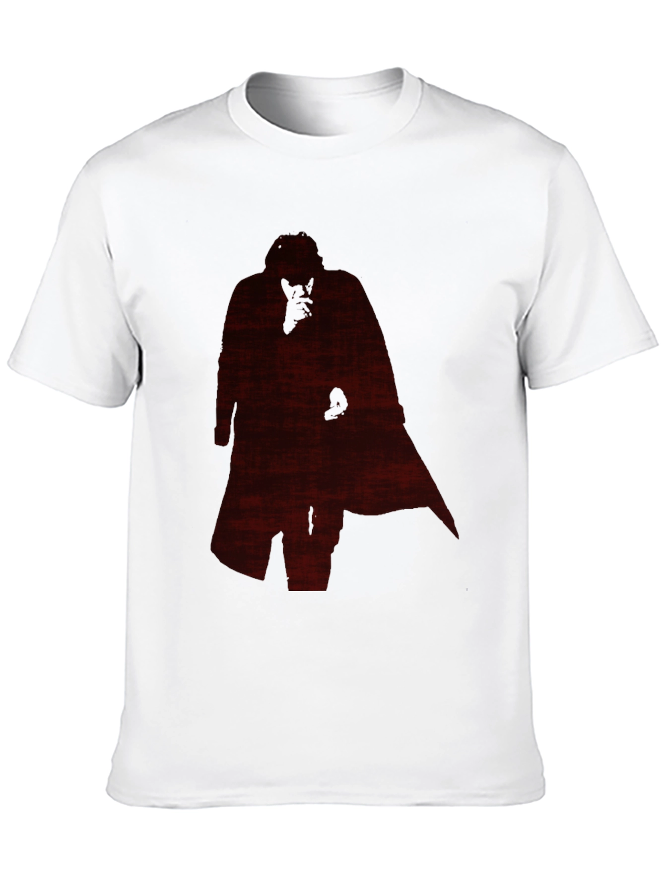Mens Black T-Shirt with Silhouette Graphic