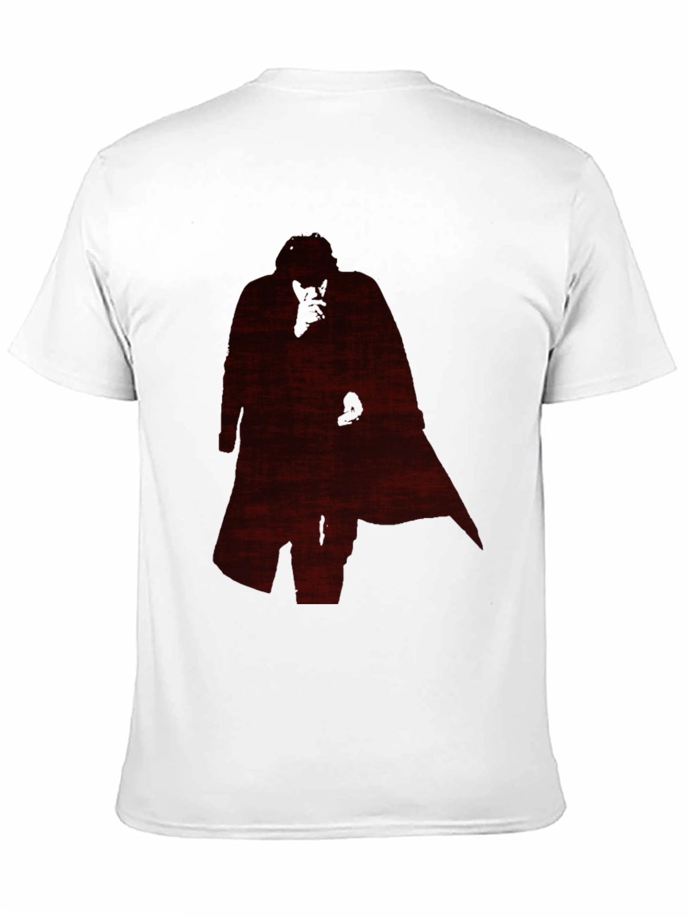 Mens Black T-Shirt with Silhouette Graphic