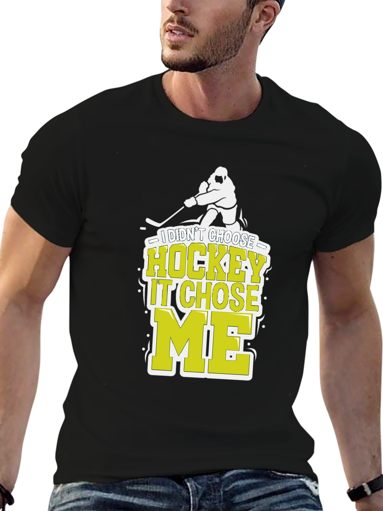 Hockey Chose Me T-Shirt Funny Hockey Player Tee