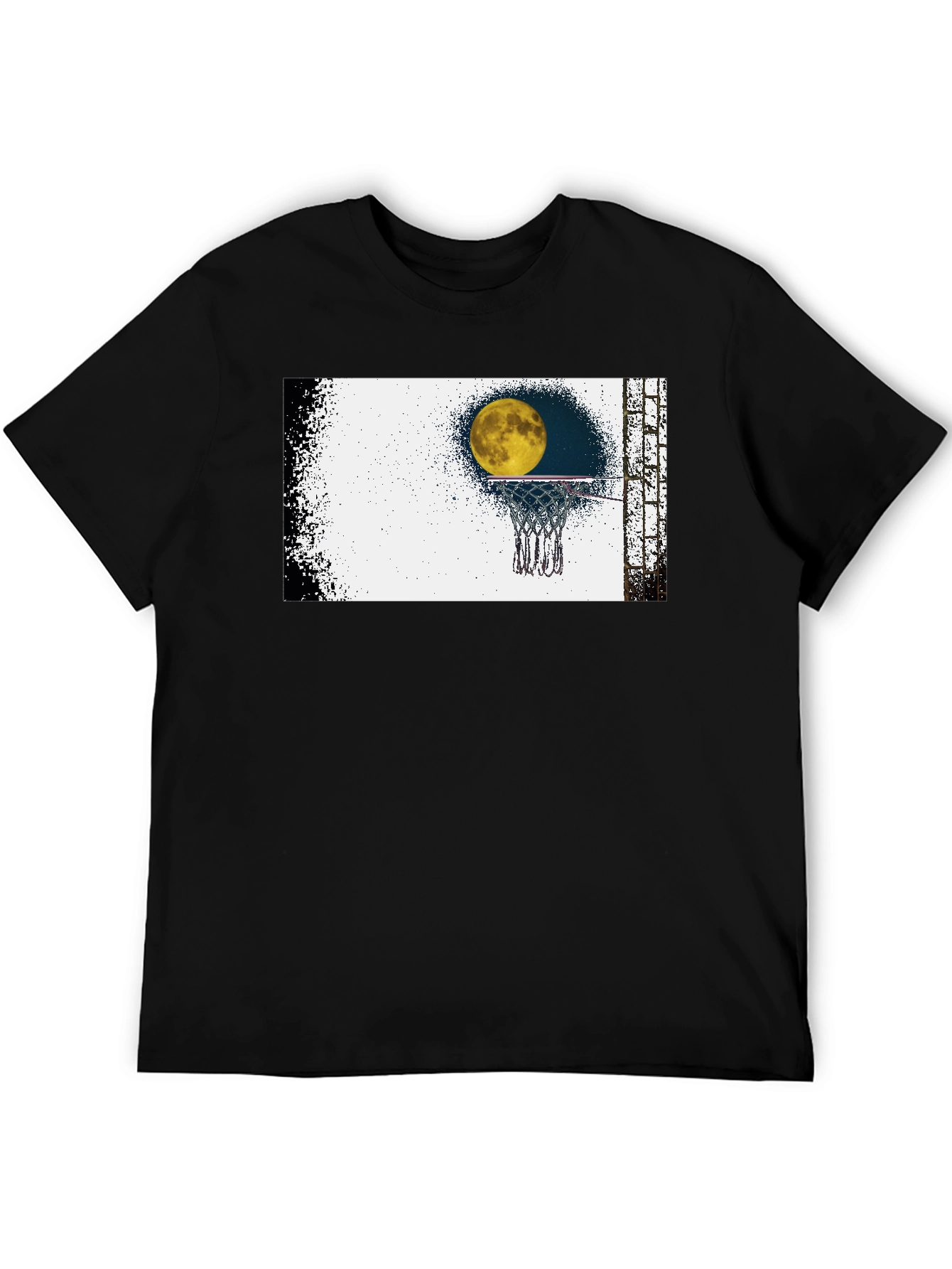 Moon Shot T-Shirt - Basketball & Moon Graphic Tee