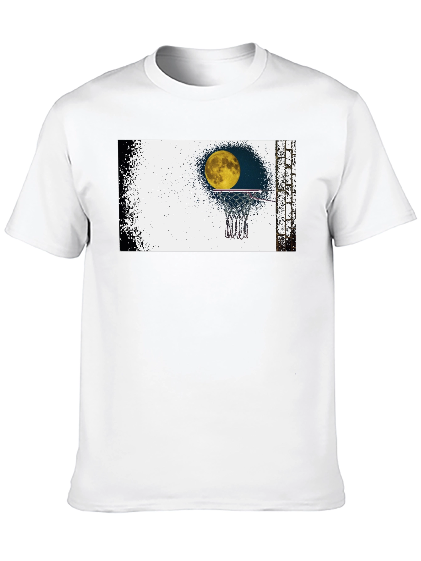 Moon Shot T-Shirt - Basketball & Moon Graphic Tee