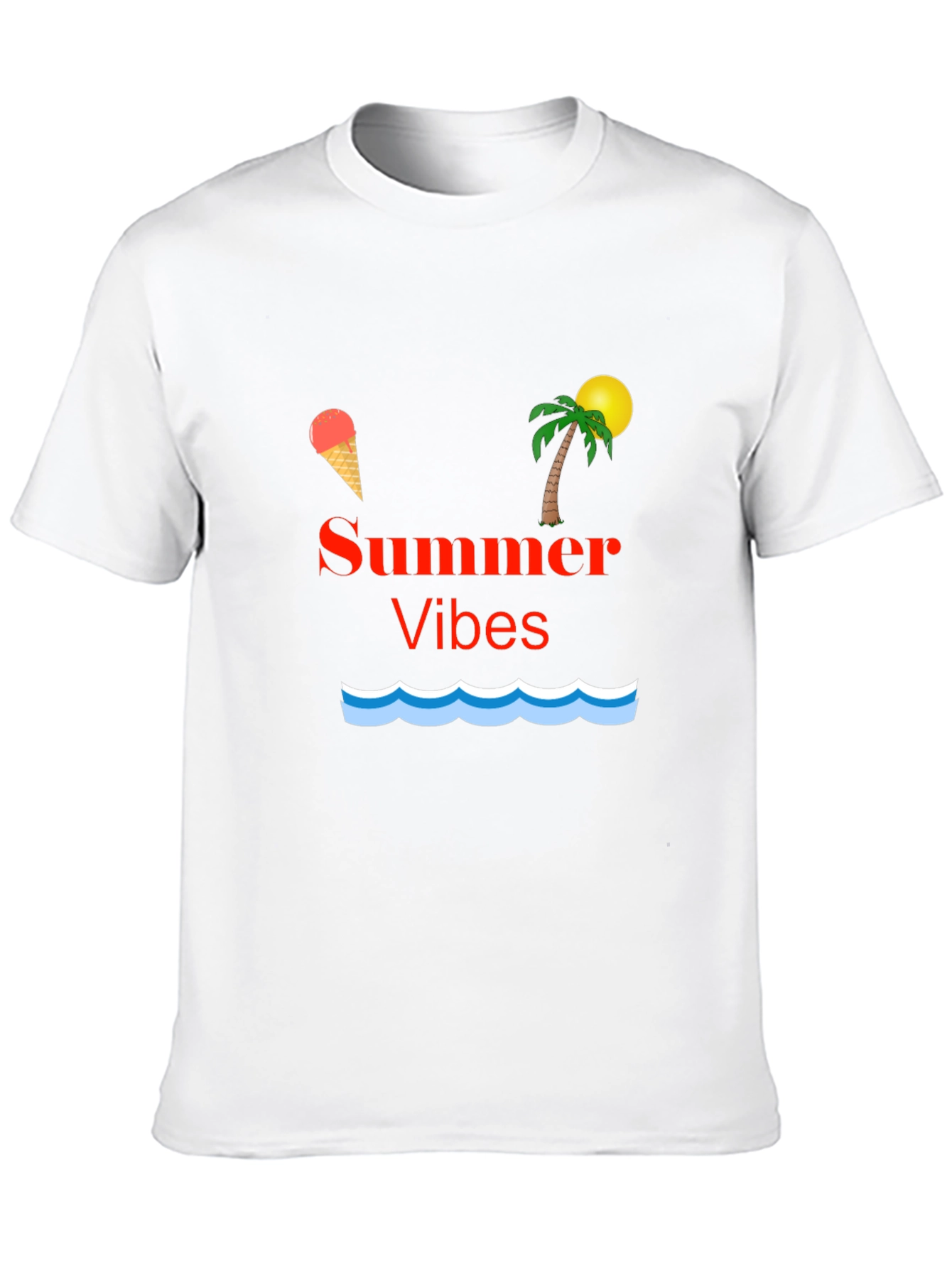 Summer Vibes Graphic T-Shirt - Black