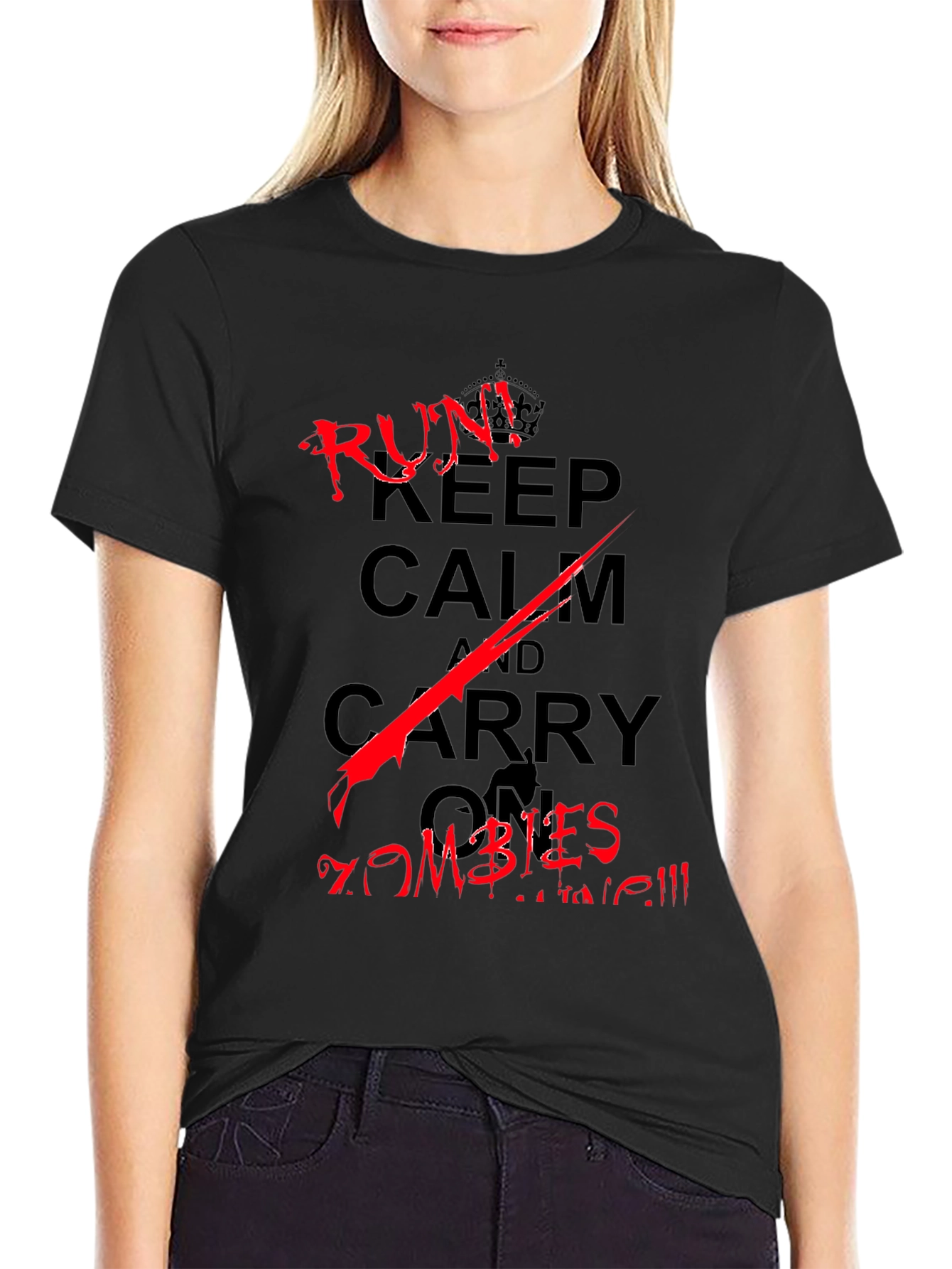 Keep Calm Run From Zombies T-Shirt