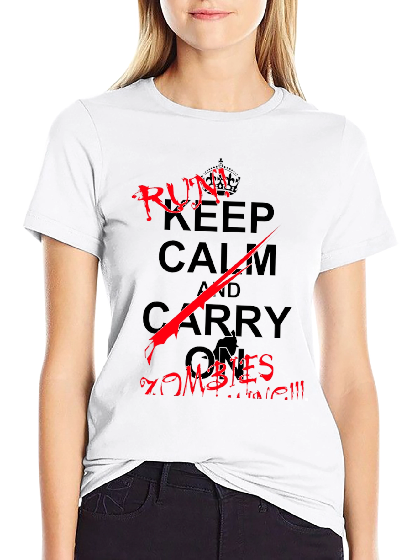 Keep Calm Run From Zombies T-Shirt