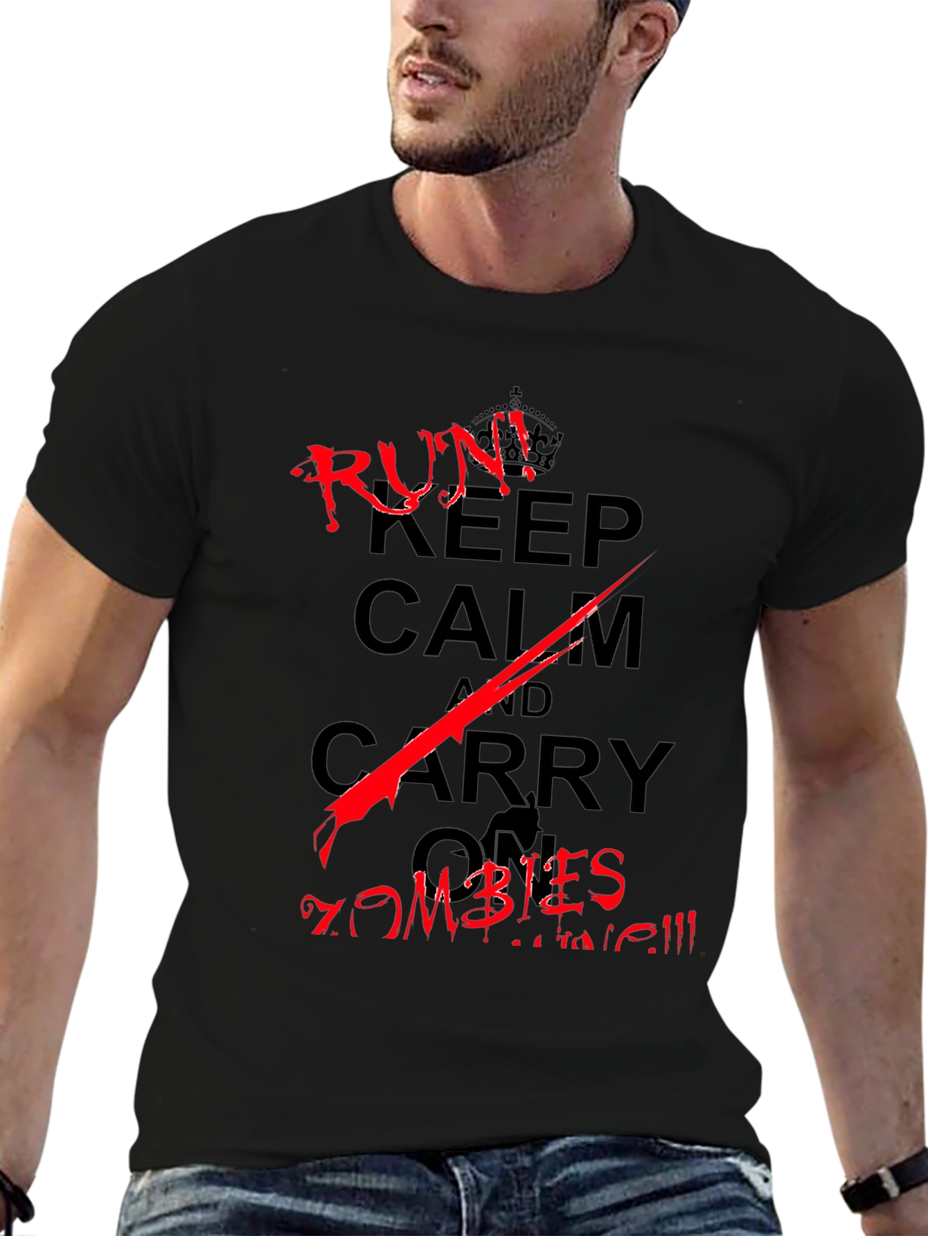 Keep Calm Run From Zombies T-Shirt