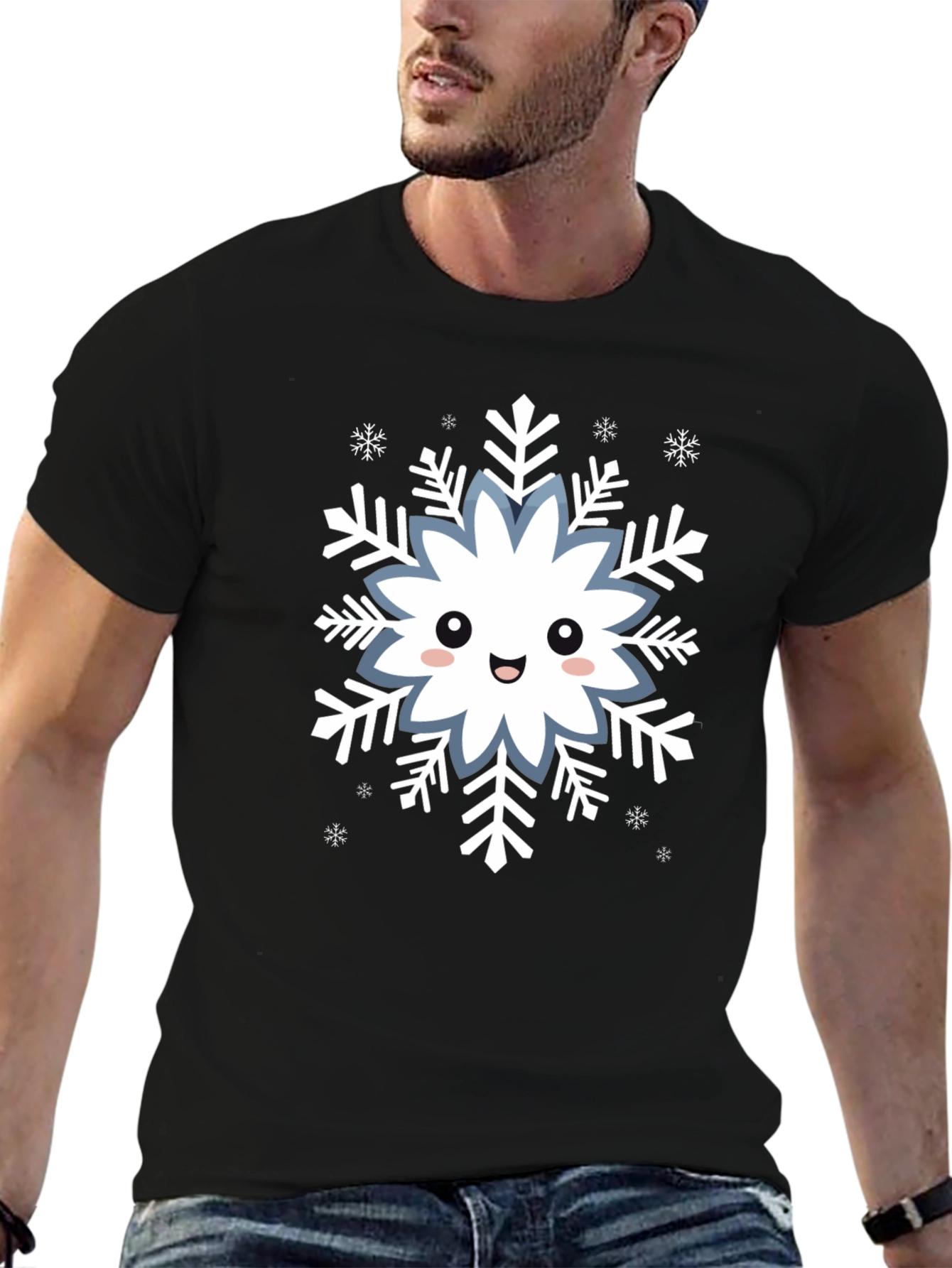 Cute Snowflake Graphic T-Shirt