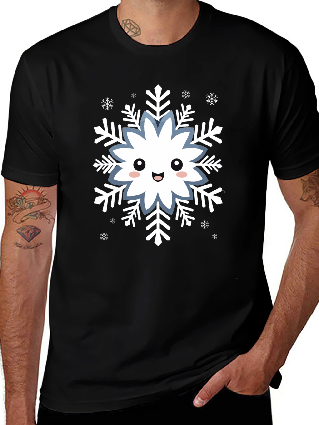 Cute Snowflake Graphic T-Shirt