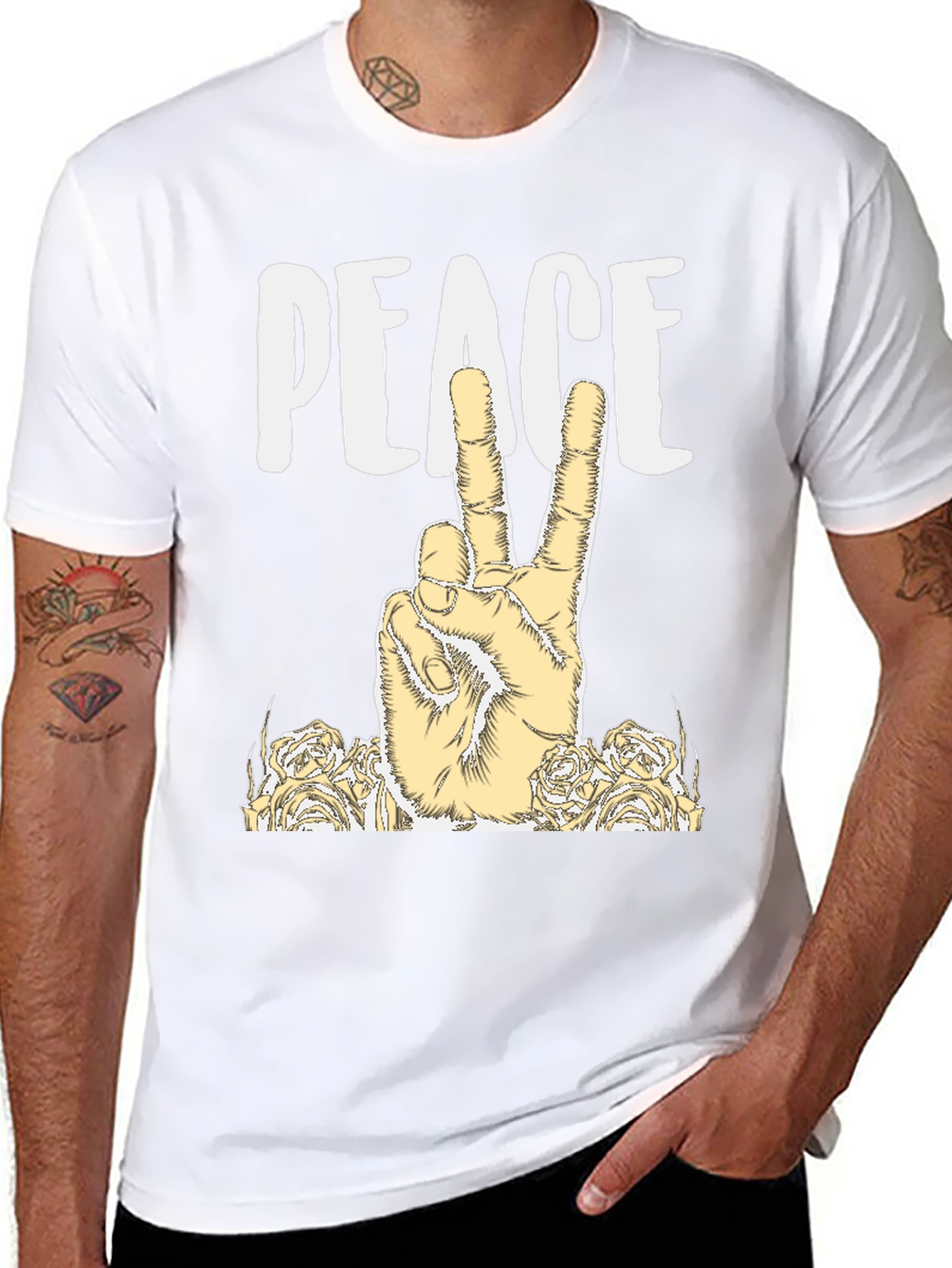 Peace Sign T-Shirt - Positive Vibes Graphic Tee