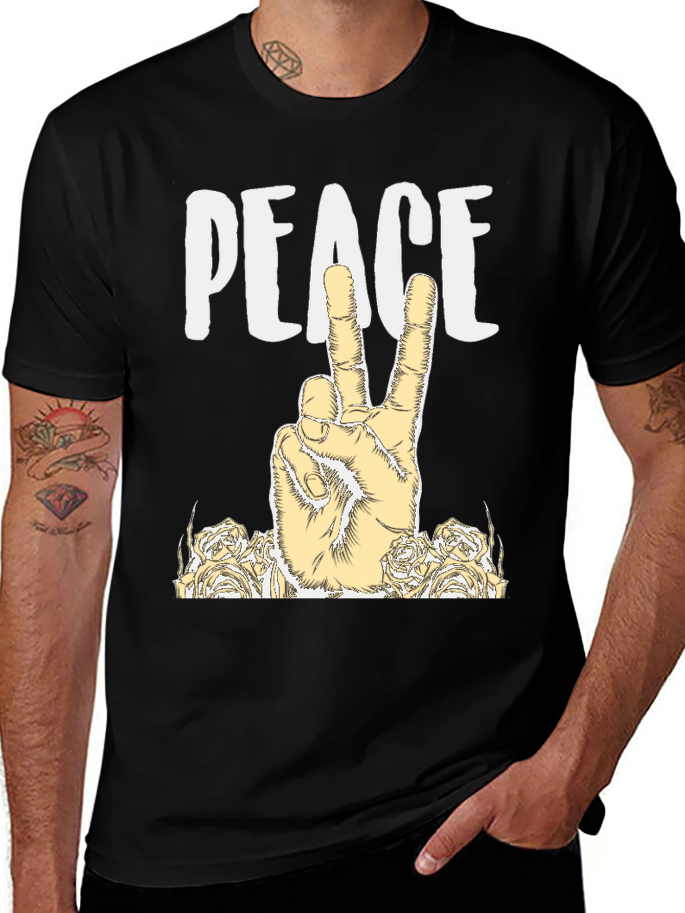 Peace Sign T-Shirt - Positive Vibes Graphic Tee
