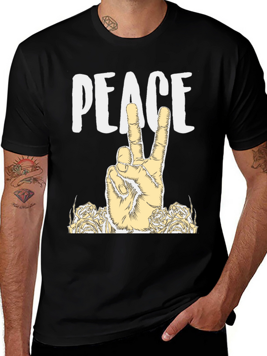 Peace Sign T-Shirt - Positive Vibes Graphic Tee
