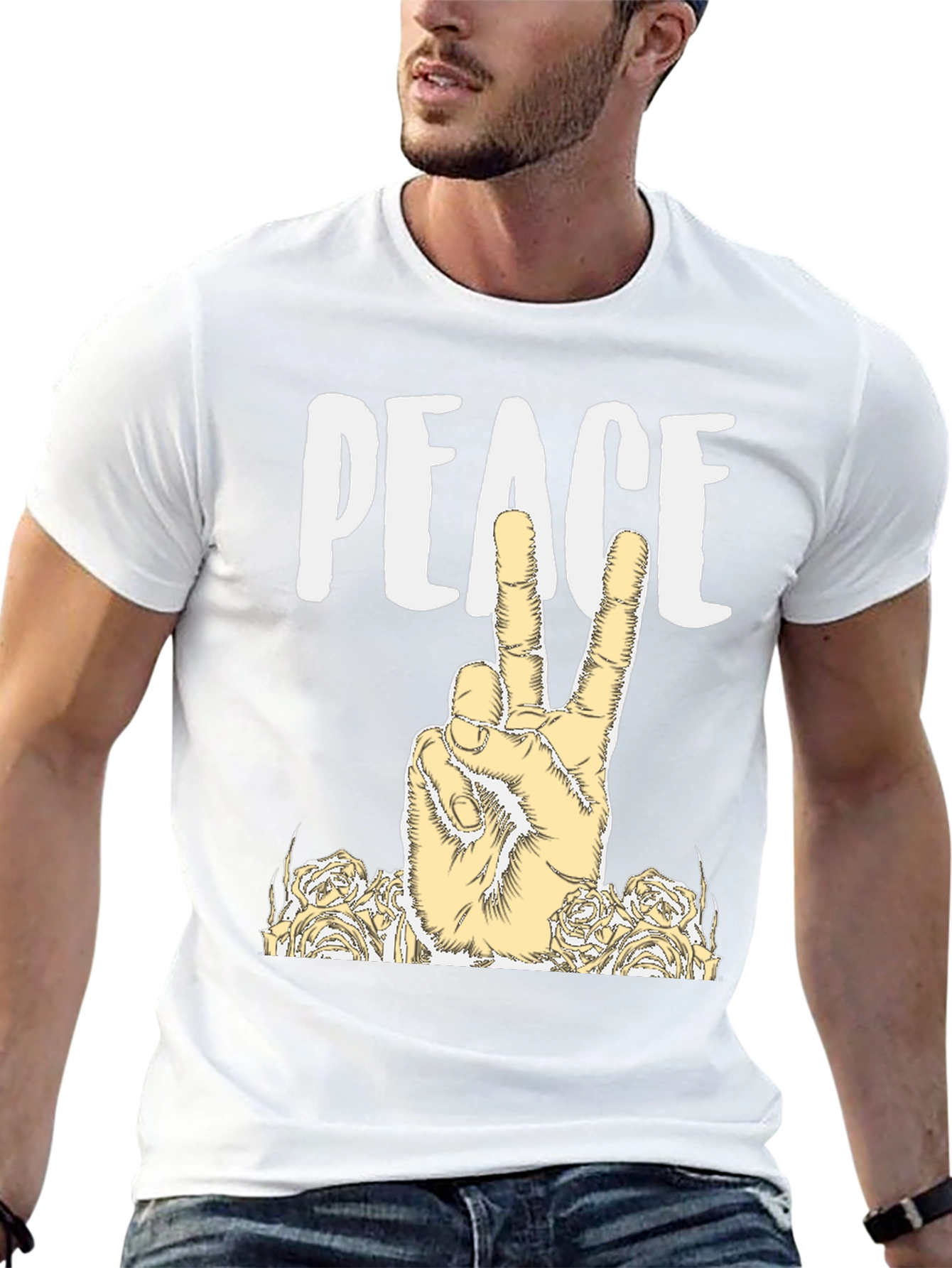 Peace Sign T-Shirt - Positive Vibes Graphic Tee