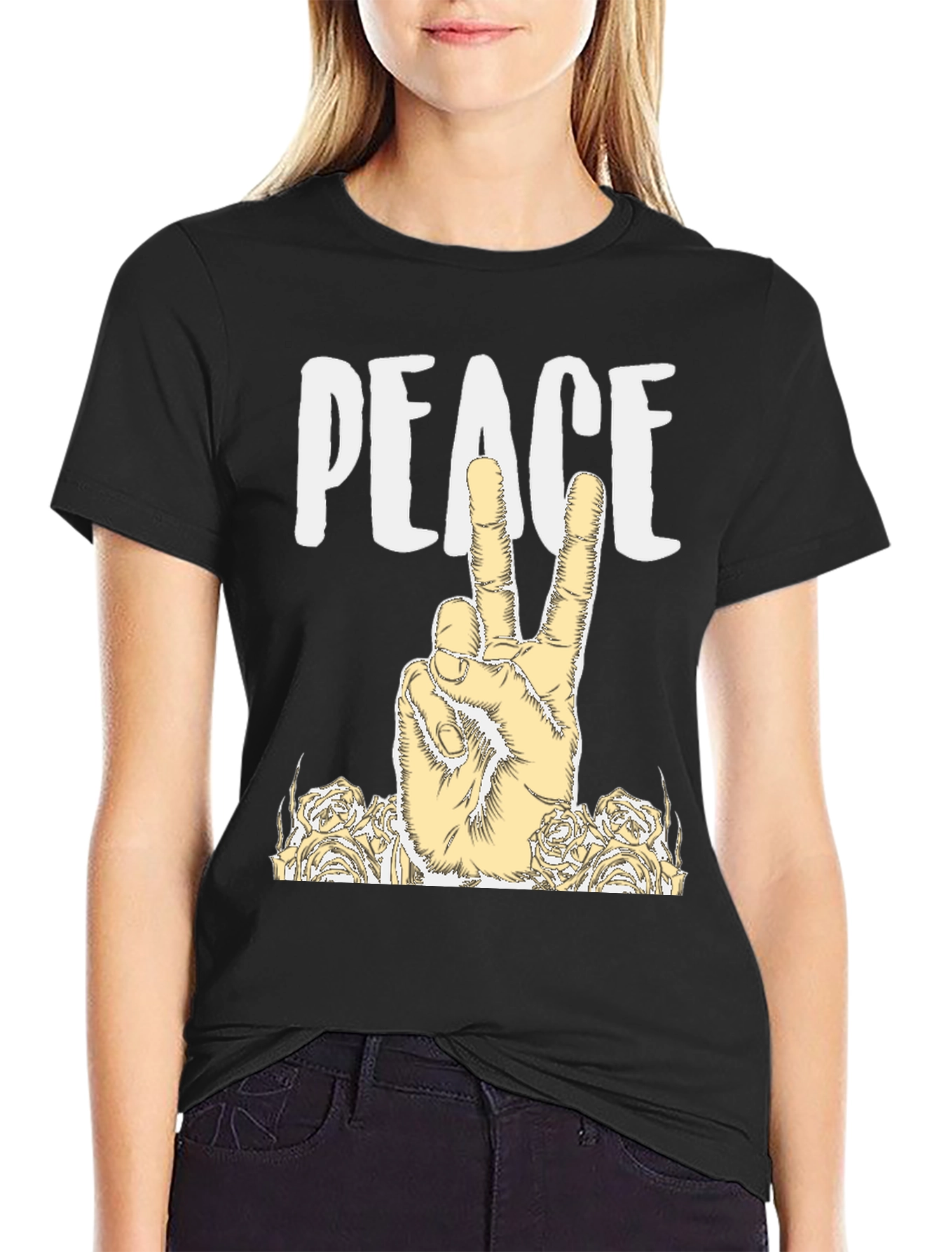 Peace Sign T-Shirt - Positive Vibes Graphic Tee