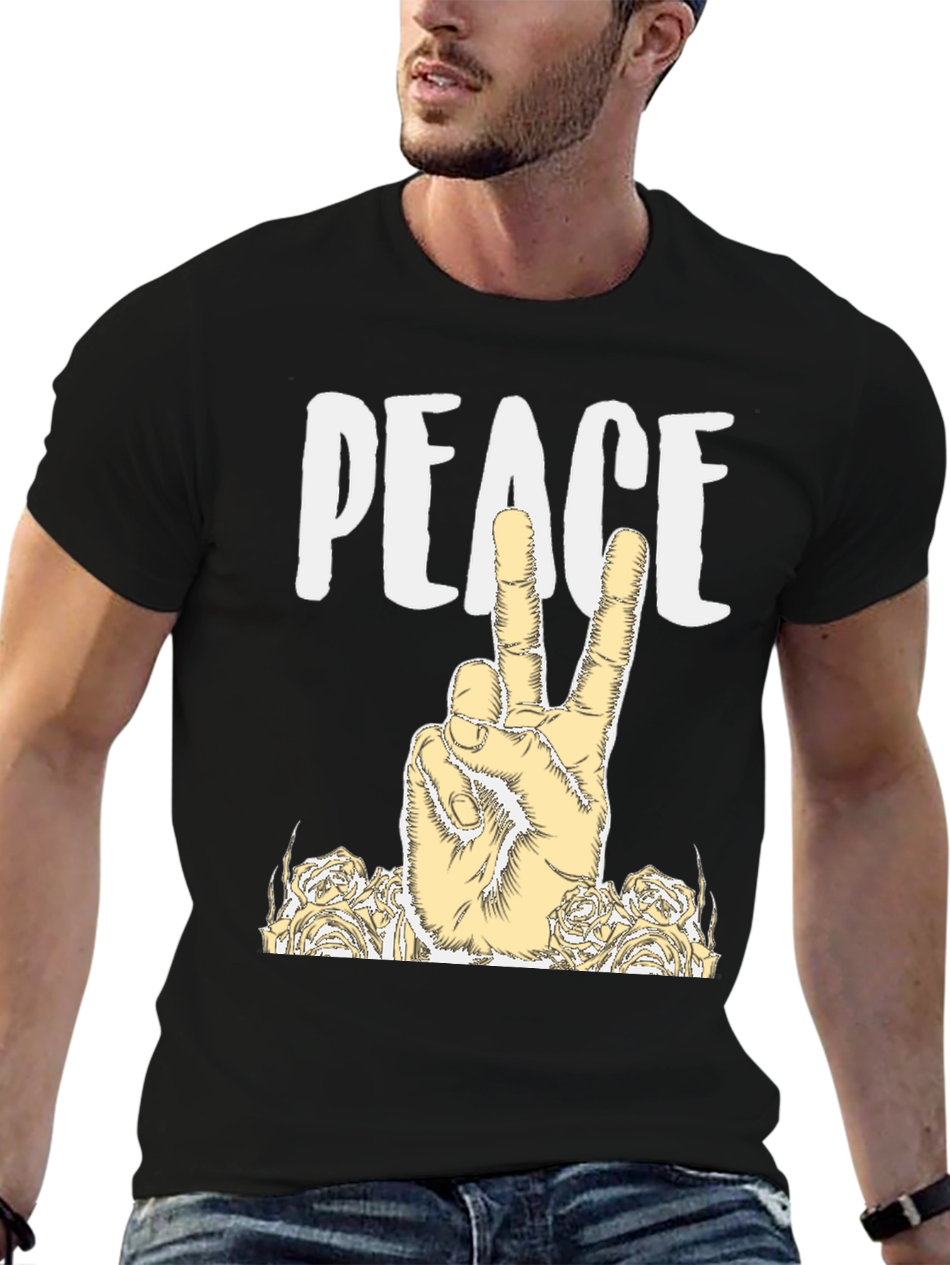 Peace Sign T-Shirt - Positive Vibes Graphic Tee
