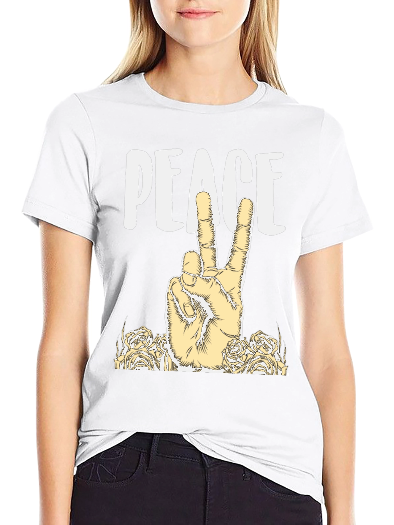 Peace Sign T-Shirt - Positive Vibes Graphic Tee