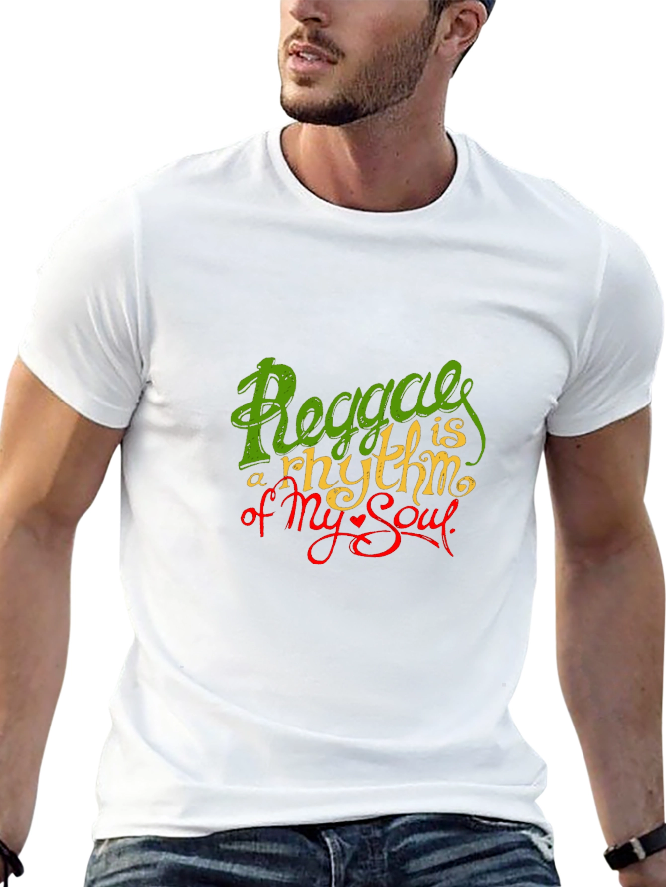 Reggae Rhythm Soul Graphic Black T-Shirt