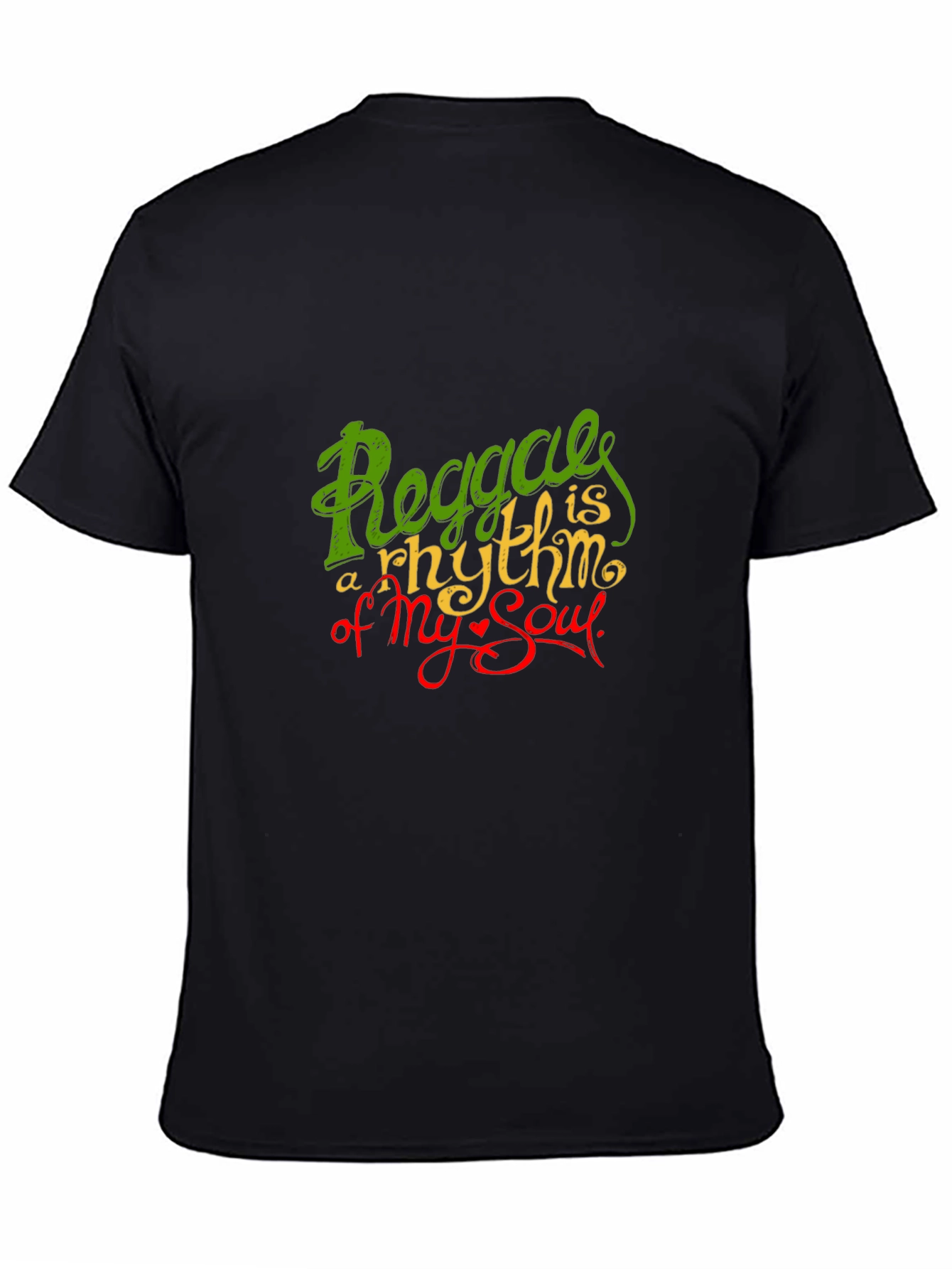 Reggae Rhythm Soul Graphic Black T-Shirt