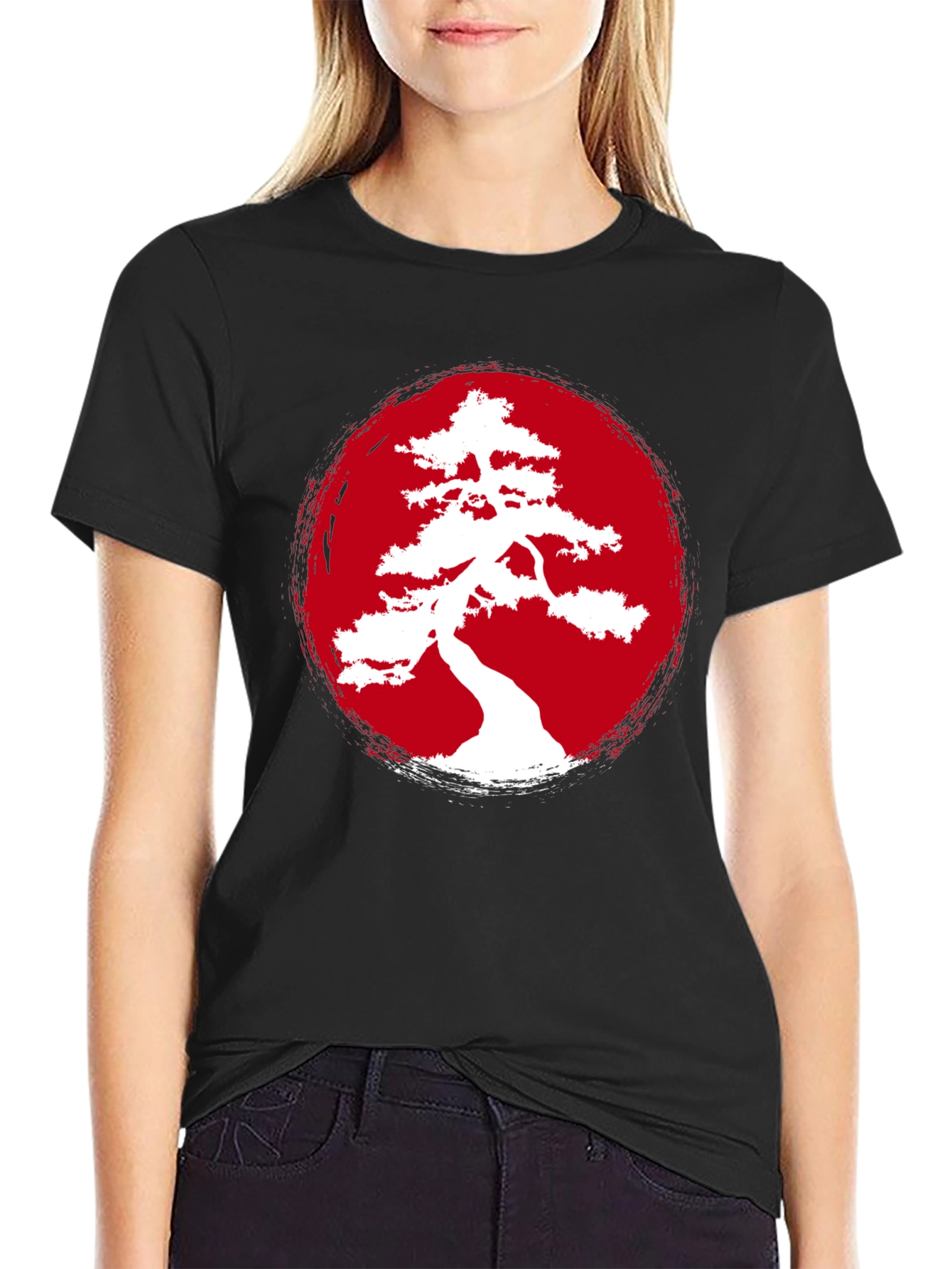 Bonsai Tree T-Shirt - Rising Sun Design