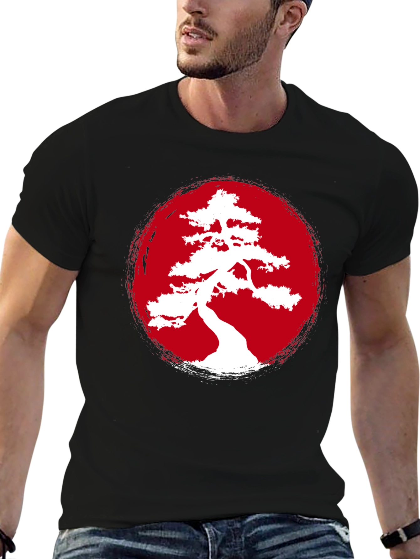 Bonsai Tree T-Shirt - Rising Sun Design