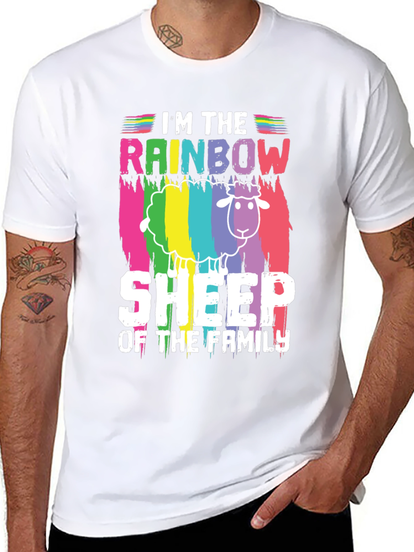 Rainbow Sheep Family Pride T-Shirt