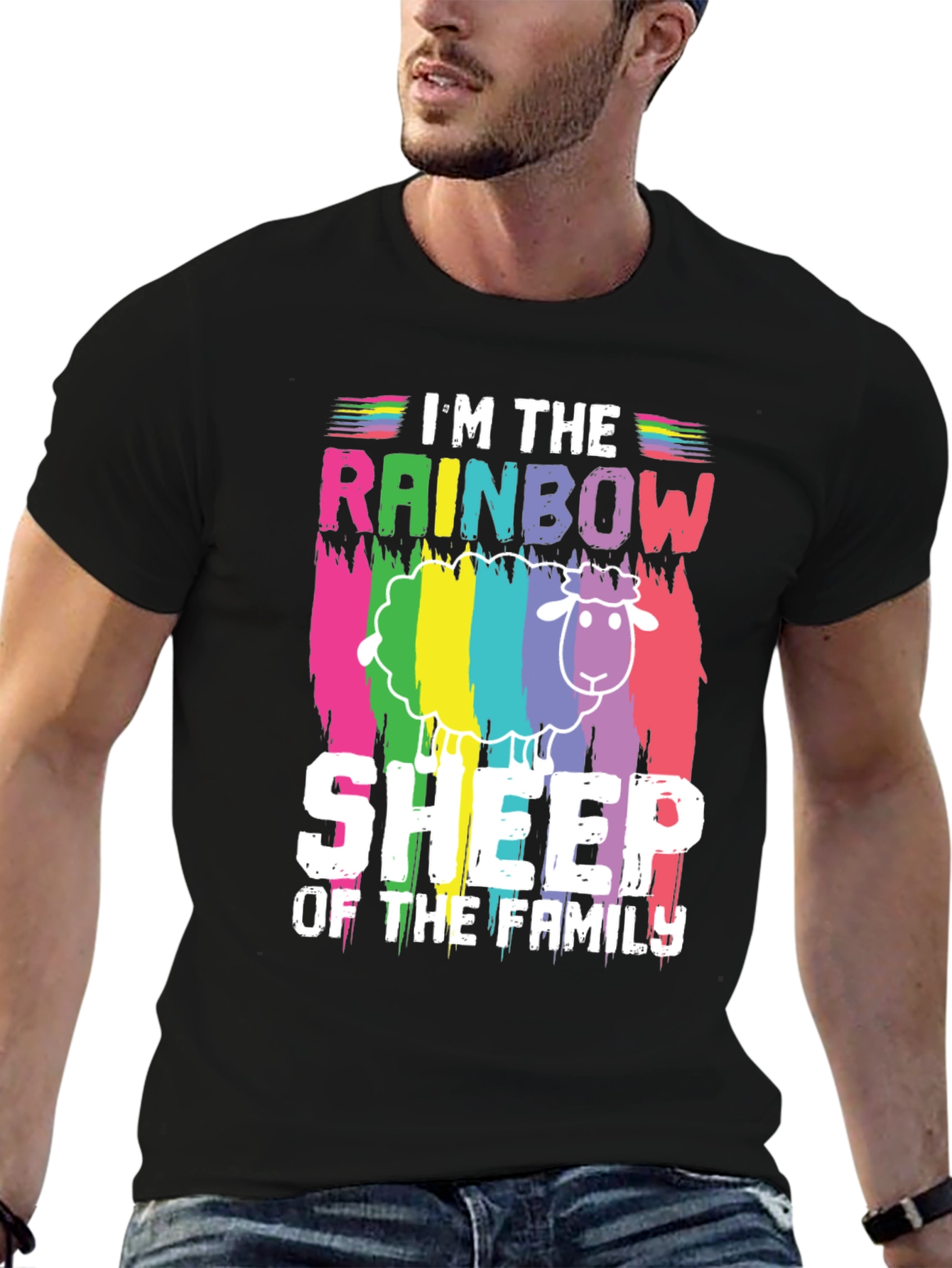 Rainbow Sheep Family Pride T-Shirt