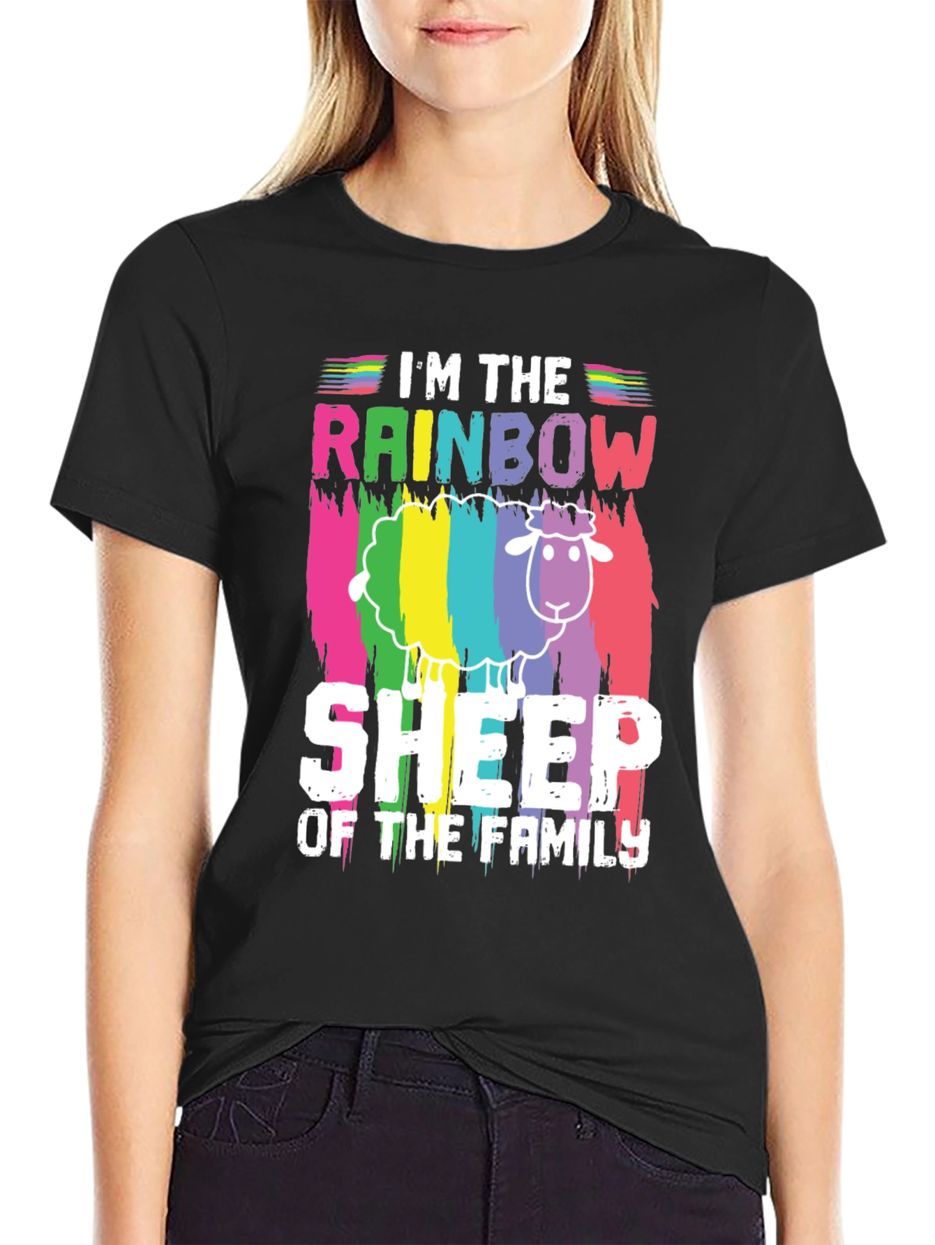 Rainbow Sheep Family Pride T-Shirt