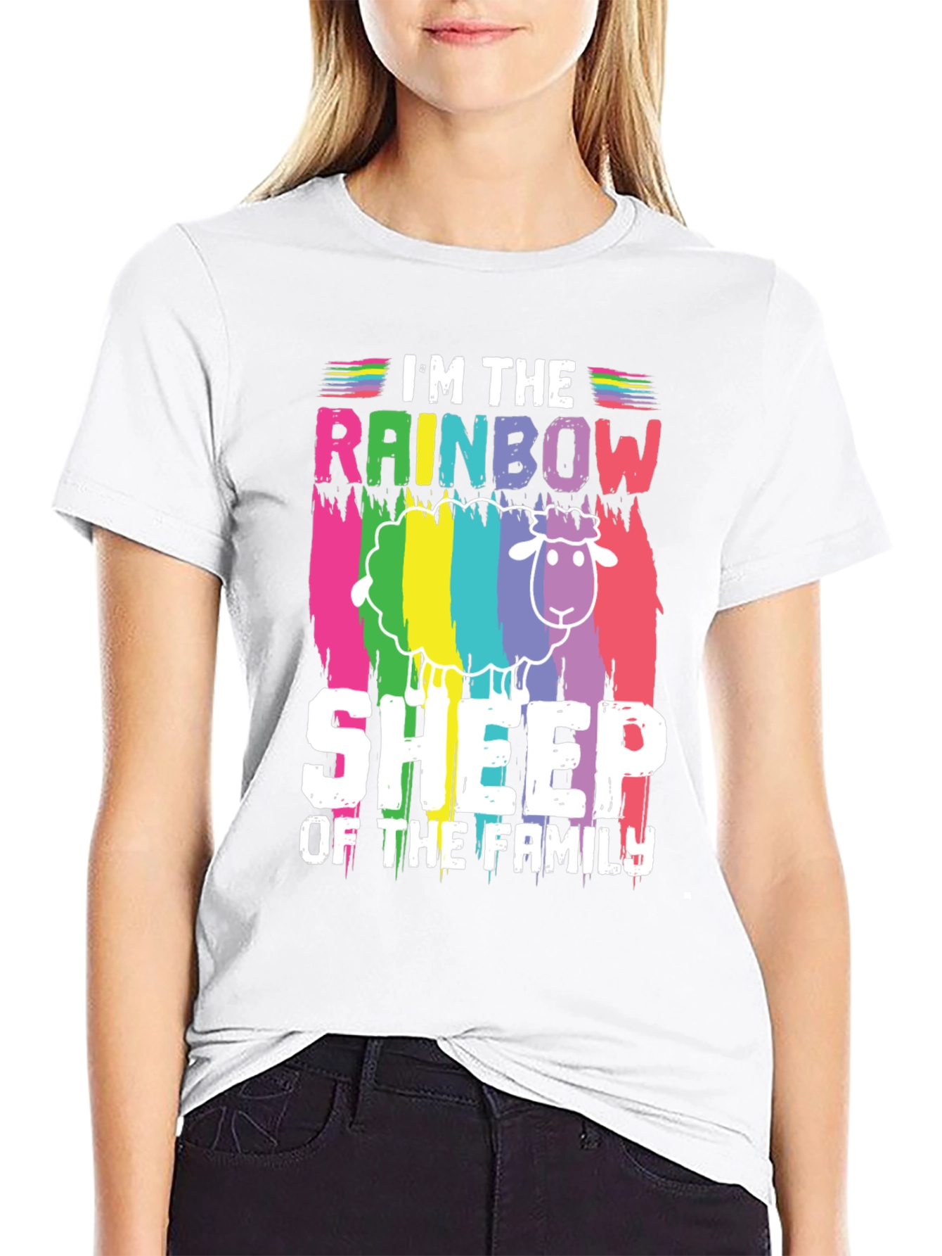 Rainbow Sheep Family Pride T-Shirt