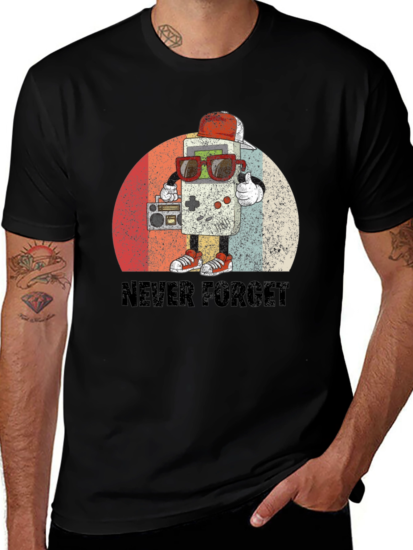 Retro Game Console T-Shirt - Never Forget Tee