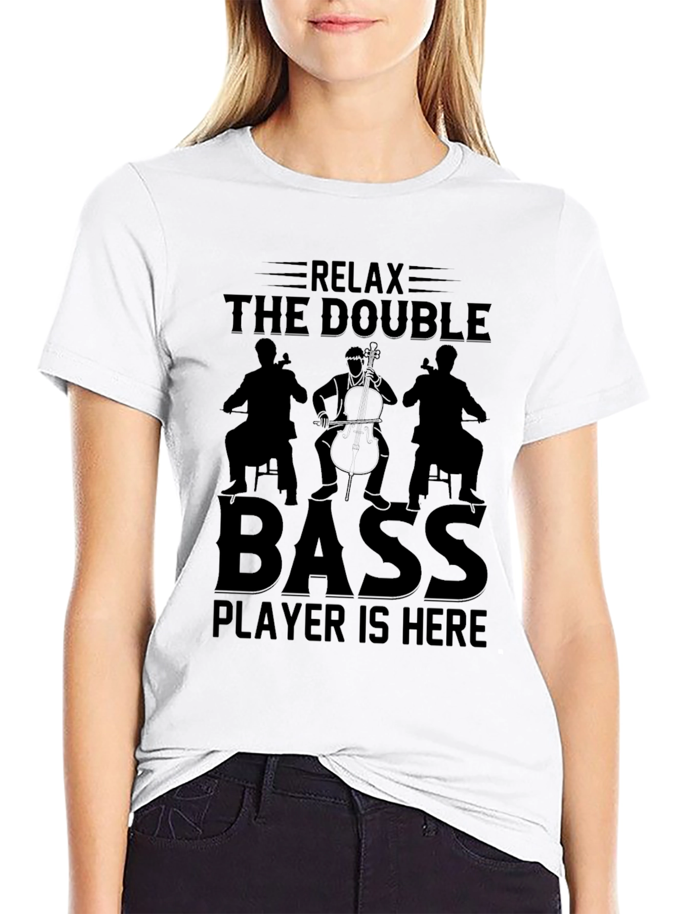 Relax Double Bass Player T-Shirt - Music Tee