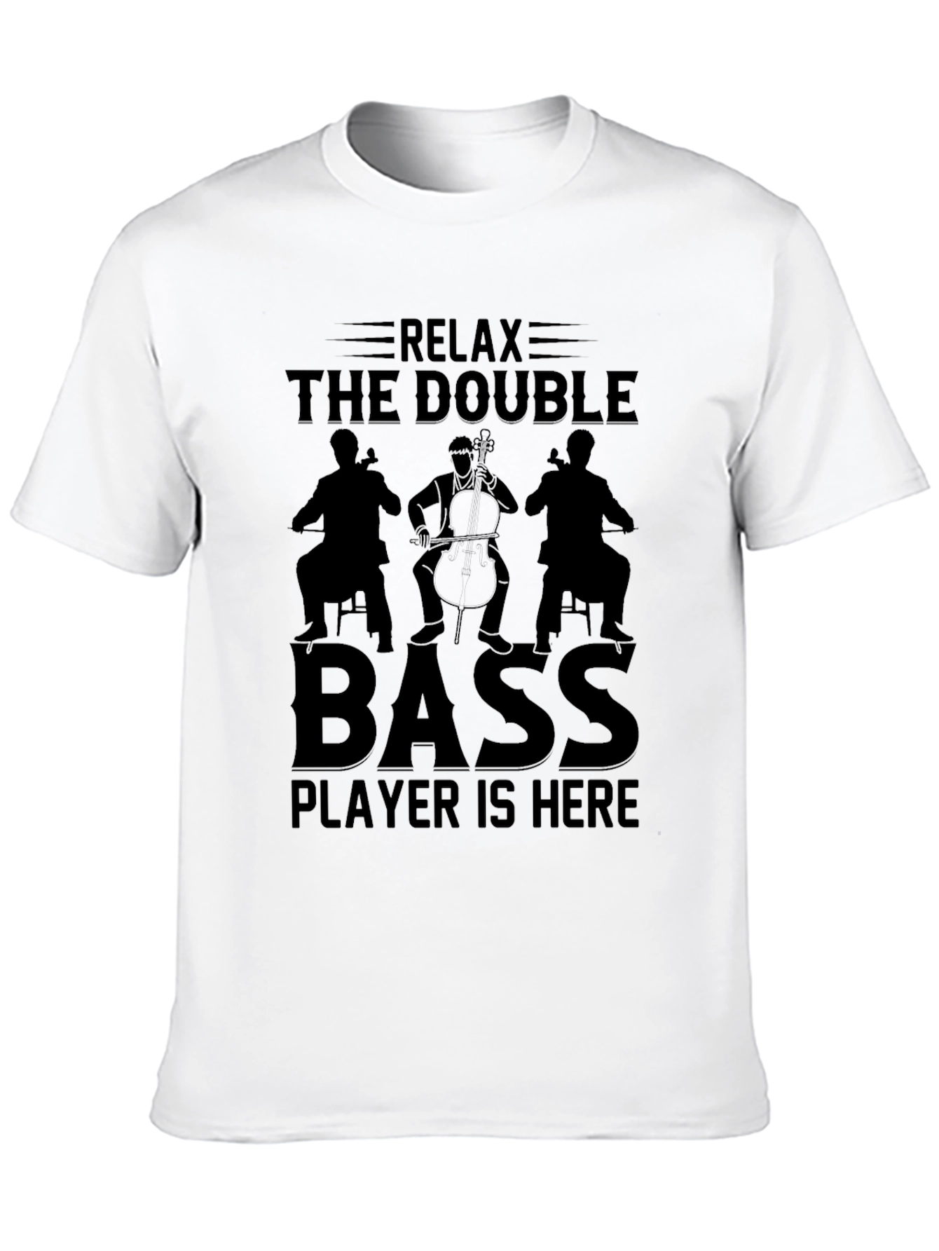 Relax Double Bass Player T-Shirt - Music Tee