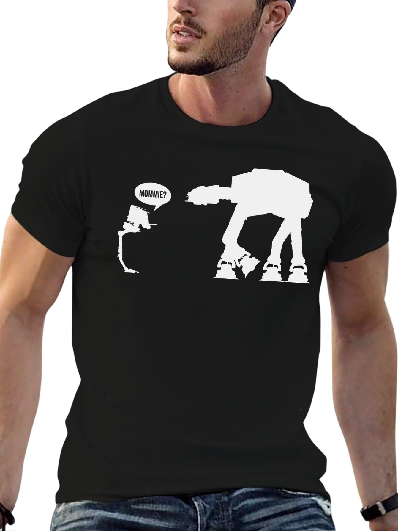 Star Wars AT-AT Mommie? Black T-Shirt