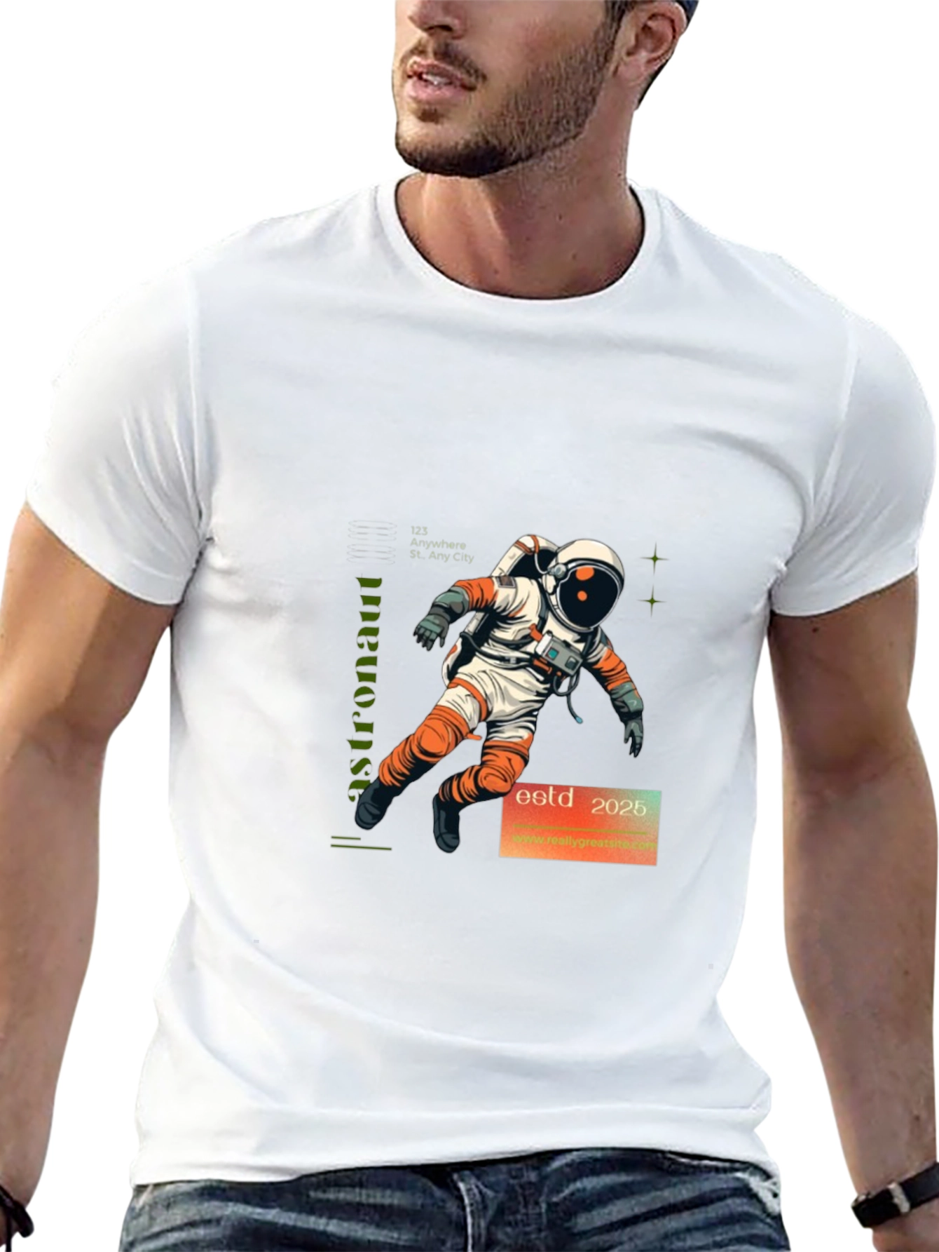 Astronaut Graphic Print T-Shirt