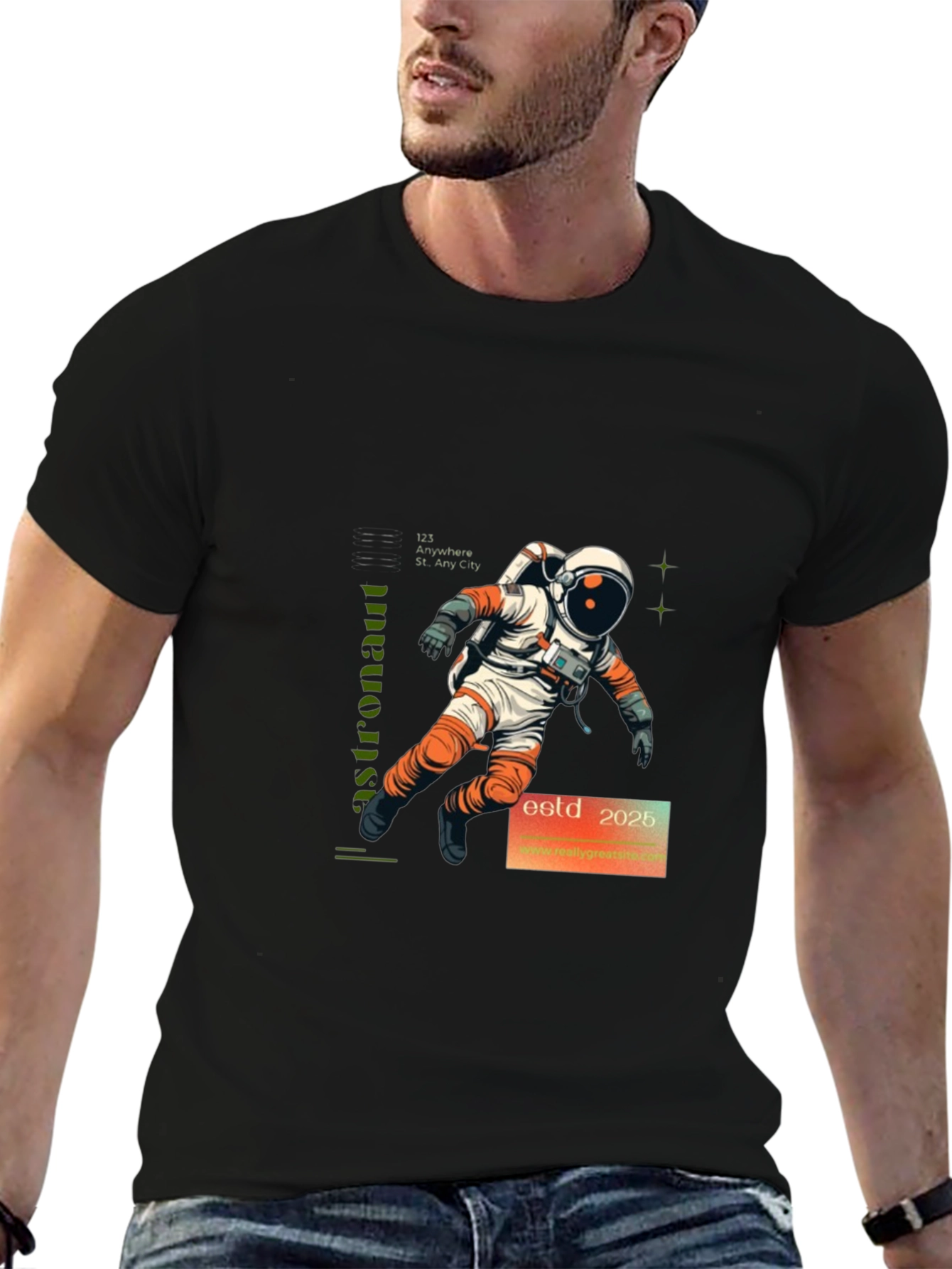 Astronaut Graphic Print T-Shirt