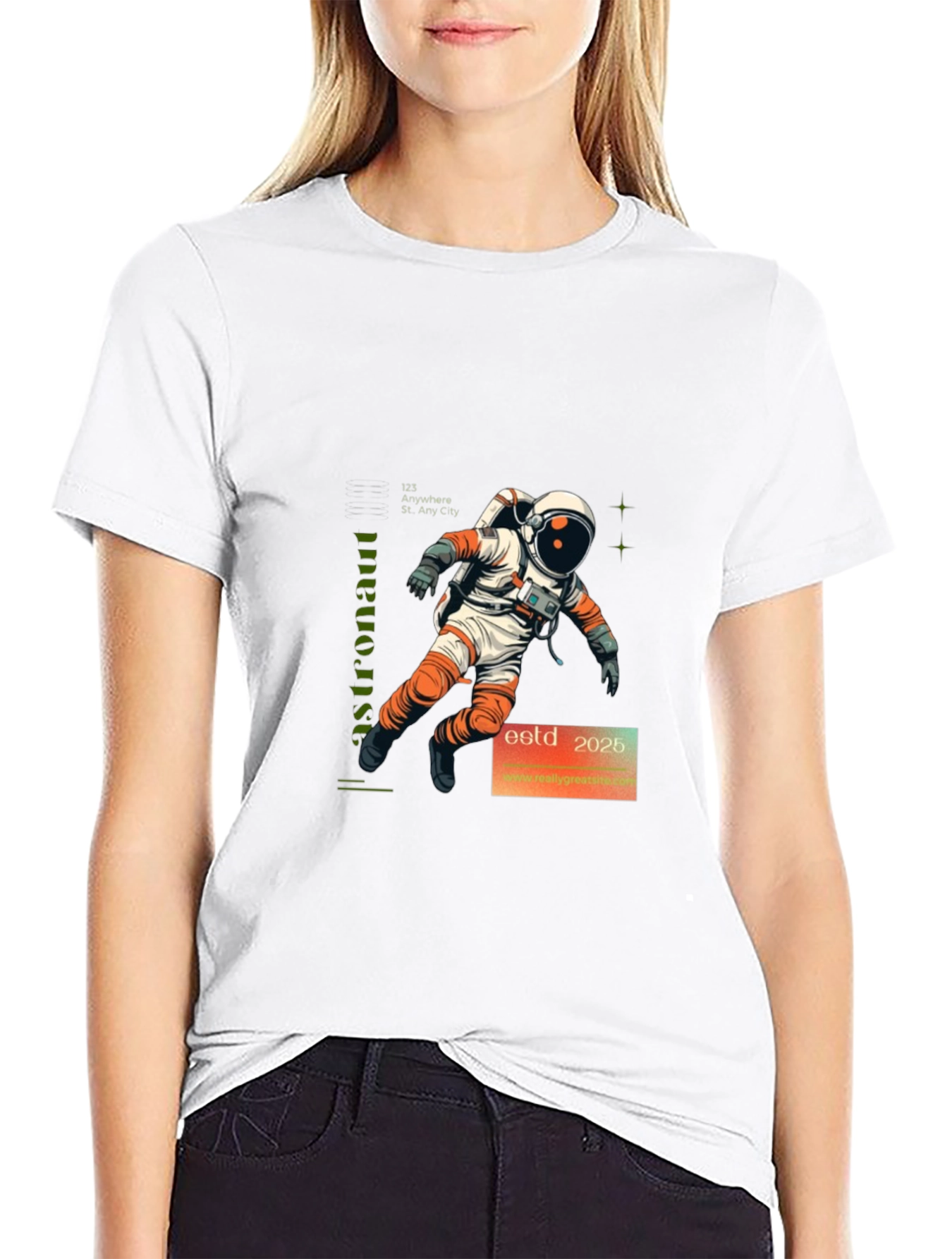 Astronaut Graphic Print T-Shirt