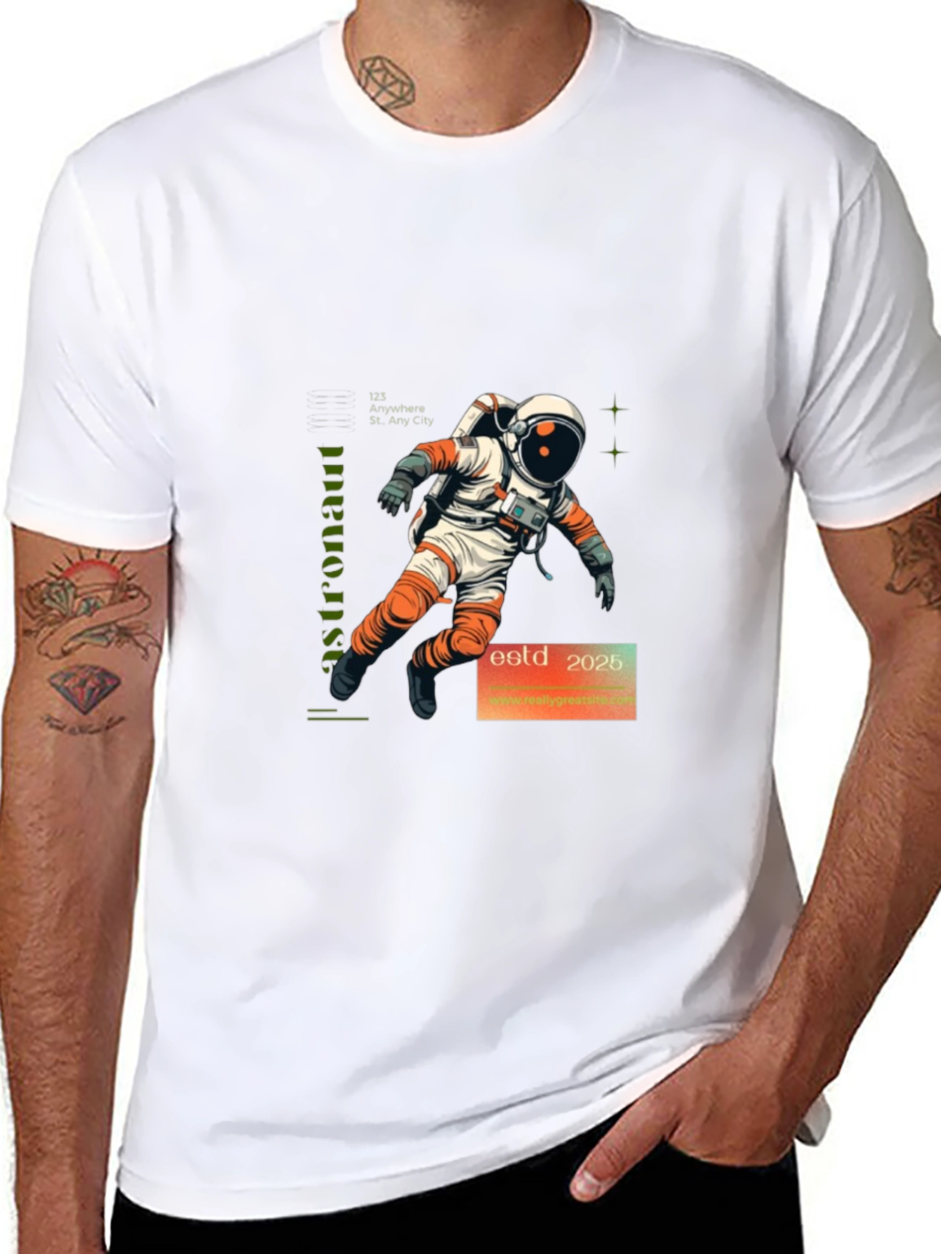 Astronaut Graphic Print T-Shirt