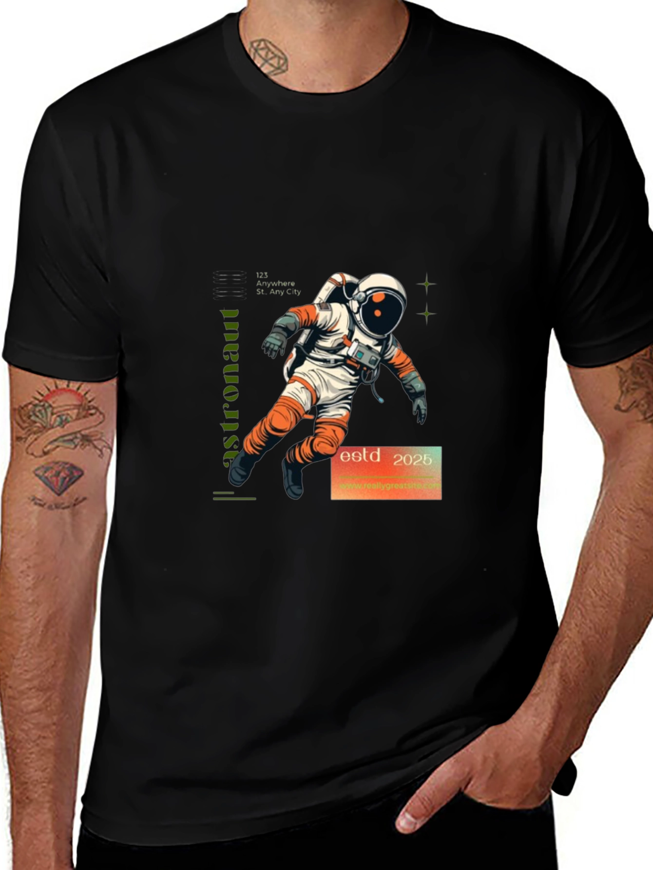 Astronaut Graphic Print T-Shirt