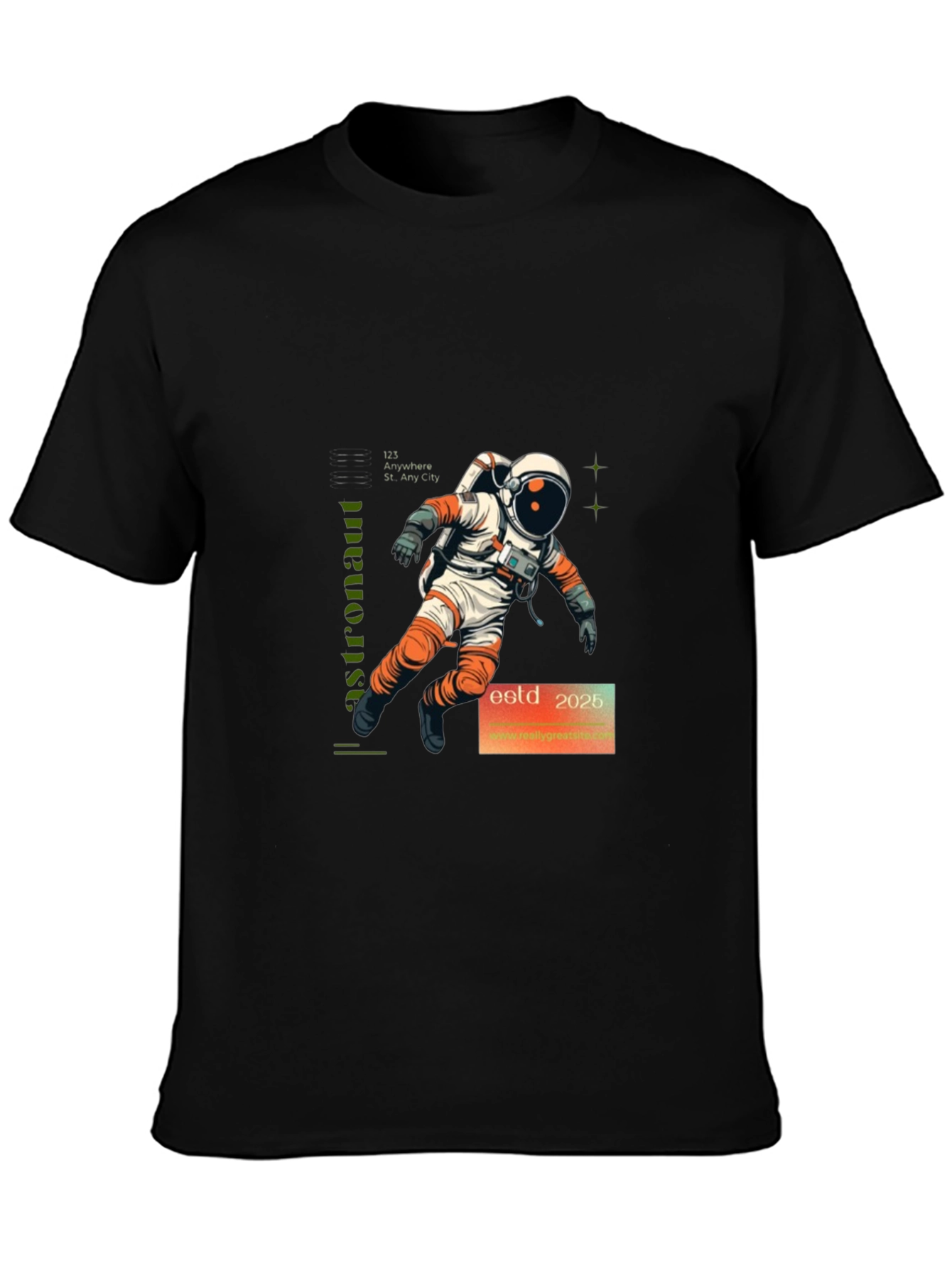 Astronaut Graphic Print T-Shirt
