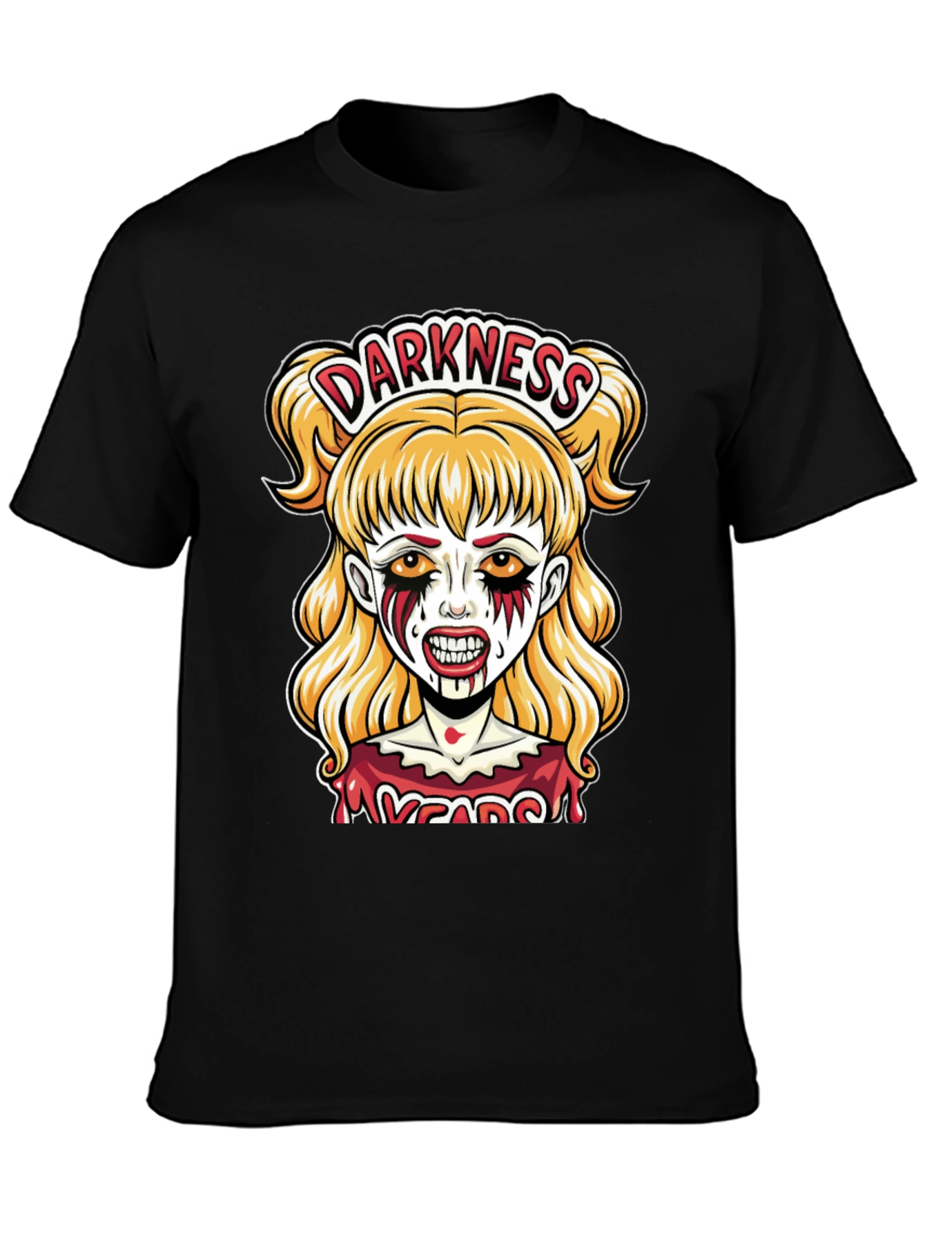 Darkness Girl Graphic Tee - Horror T-Shirt