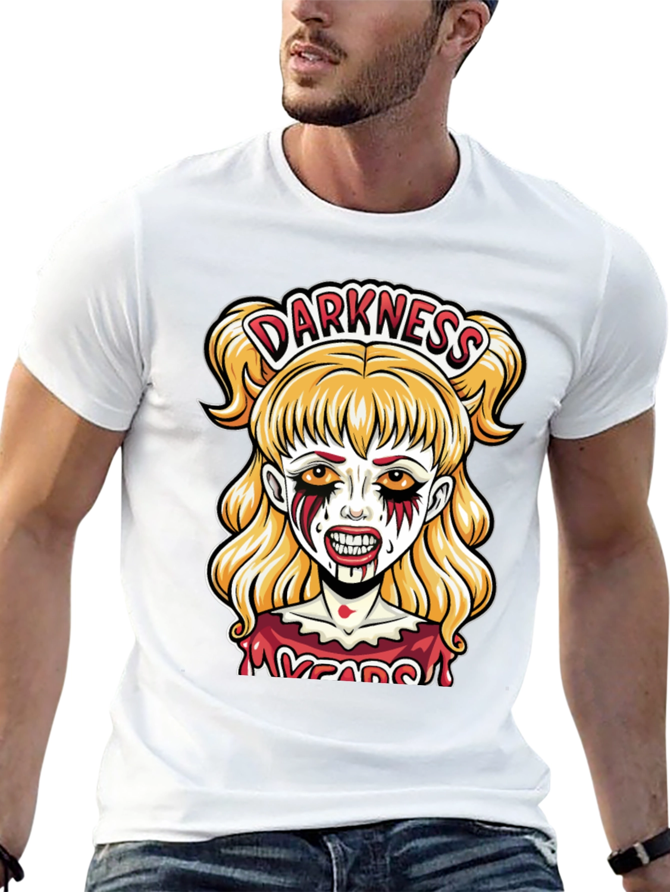 Darkness Girl Graphic Tee - Horror T-Shirt