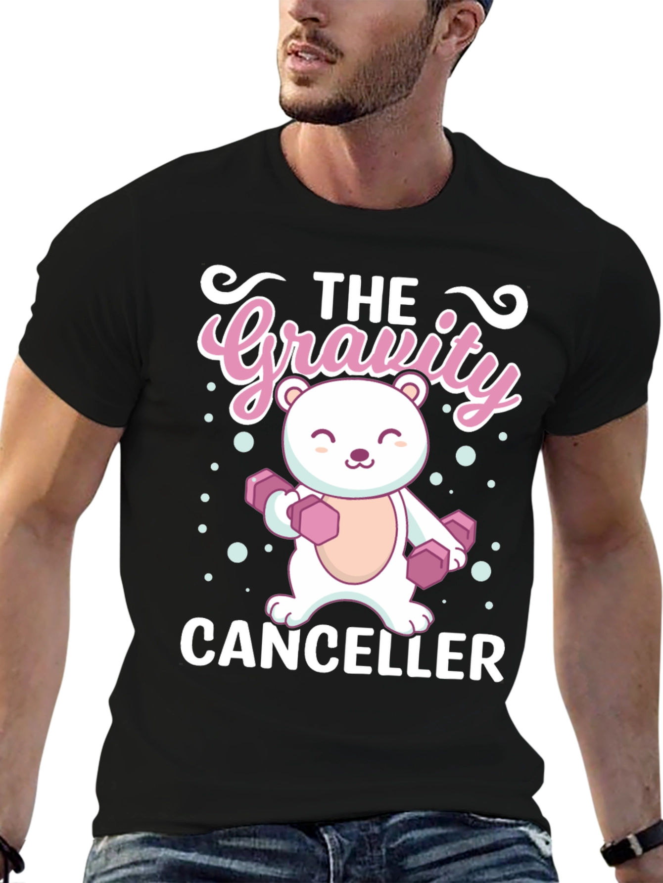 Gravity Canceller Bear Lifting T-Shirt