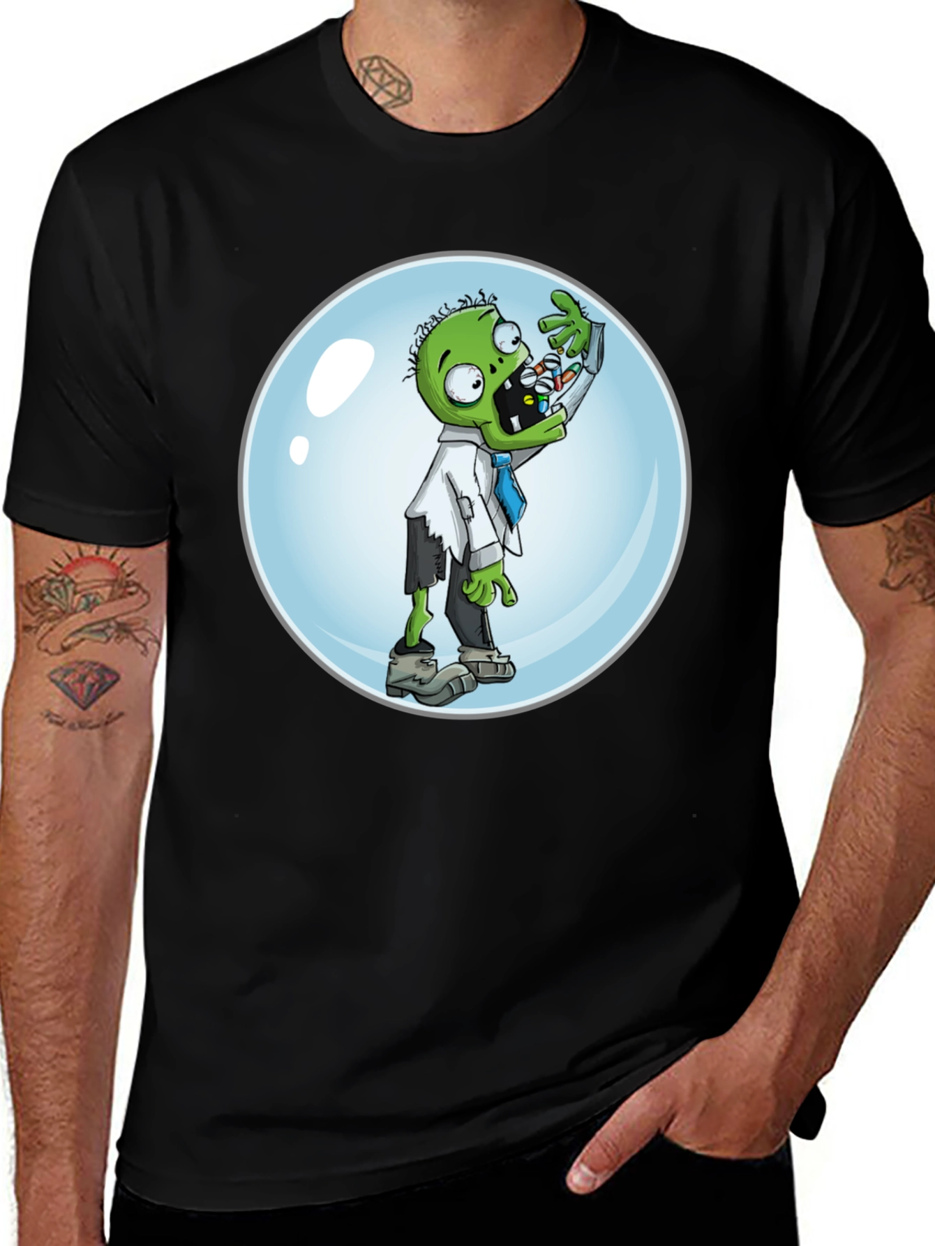 Zombie Pill Popper Graphic T-Shirt