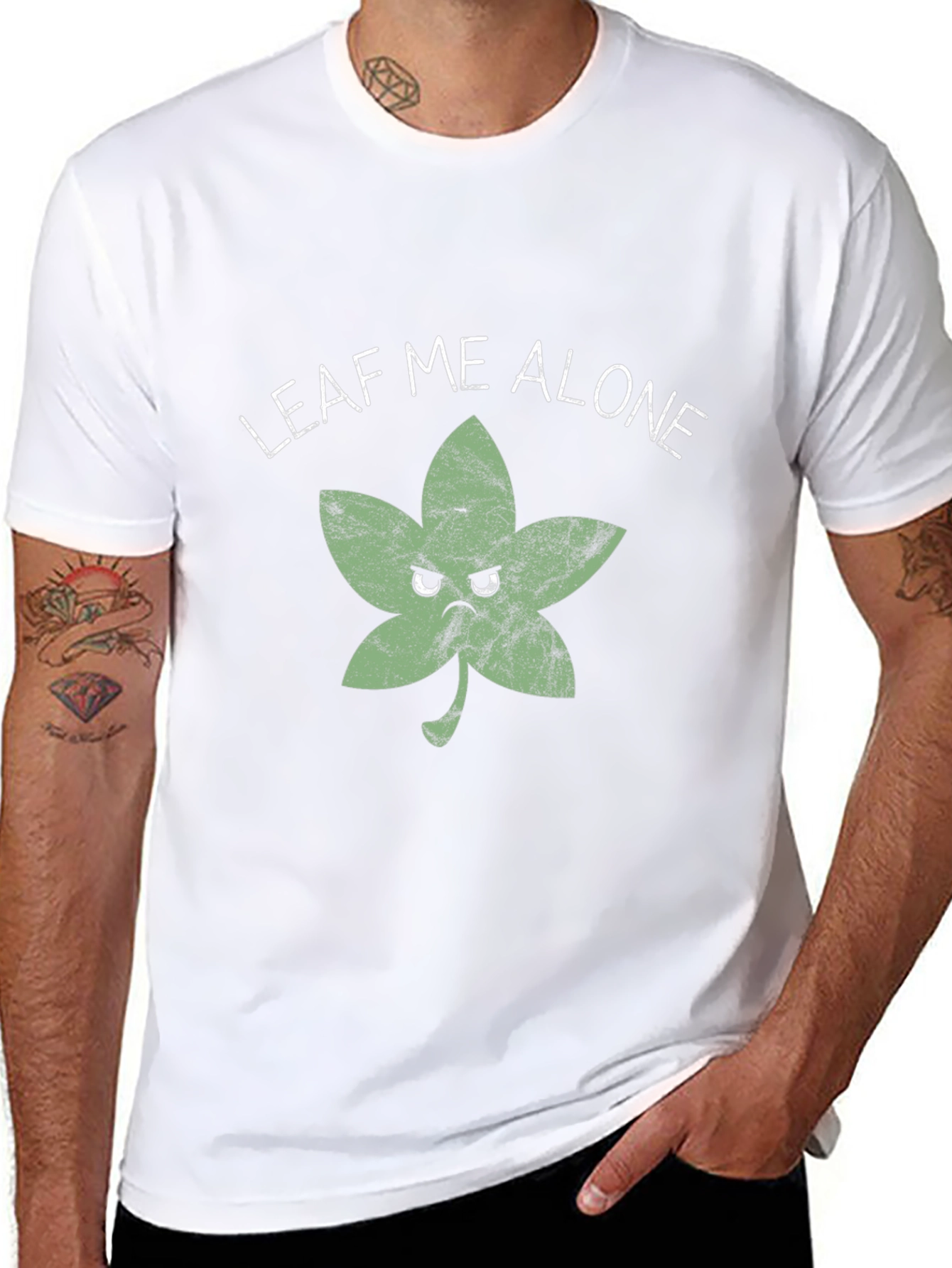 Leaf Me Alone Graphic T-Shirt - Unisex Cotton Tee