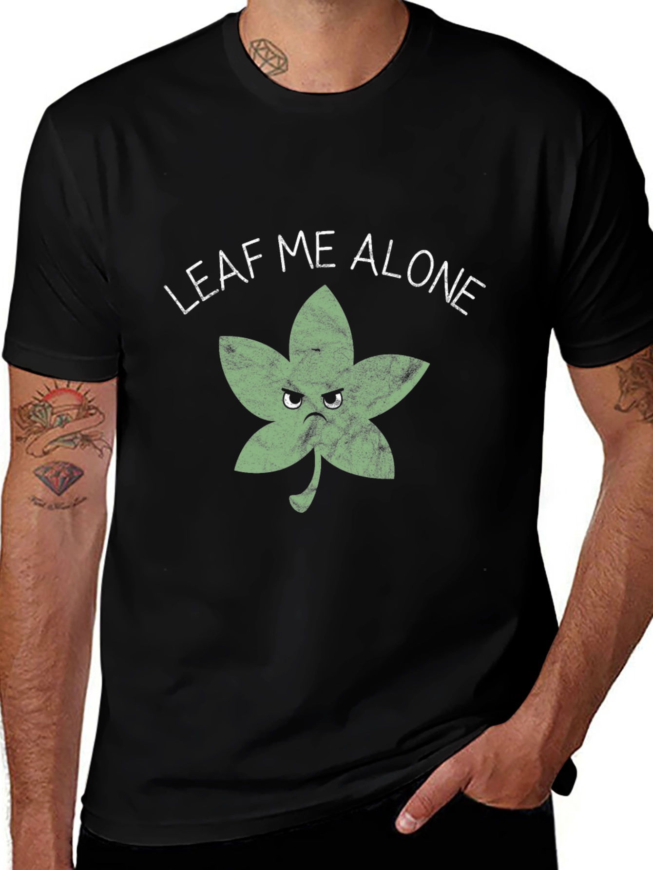 Leaf Me Alone Graphic T-Shirt - Unisex Cotton Tee