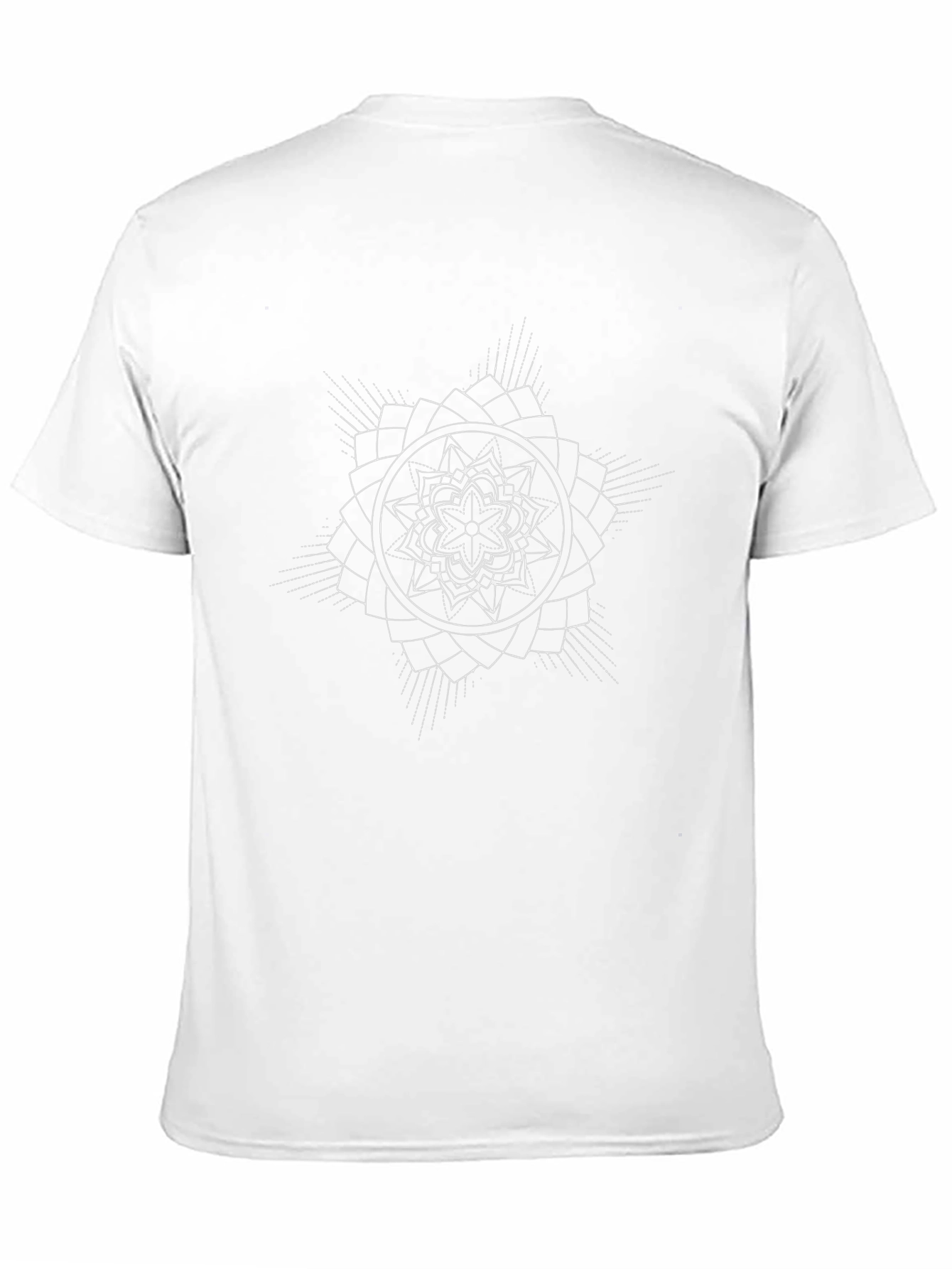 Geometric Mandala Graphic Tee - Modern Black T-Shirt
