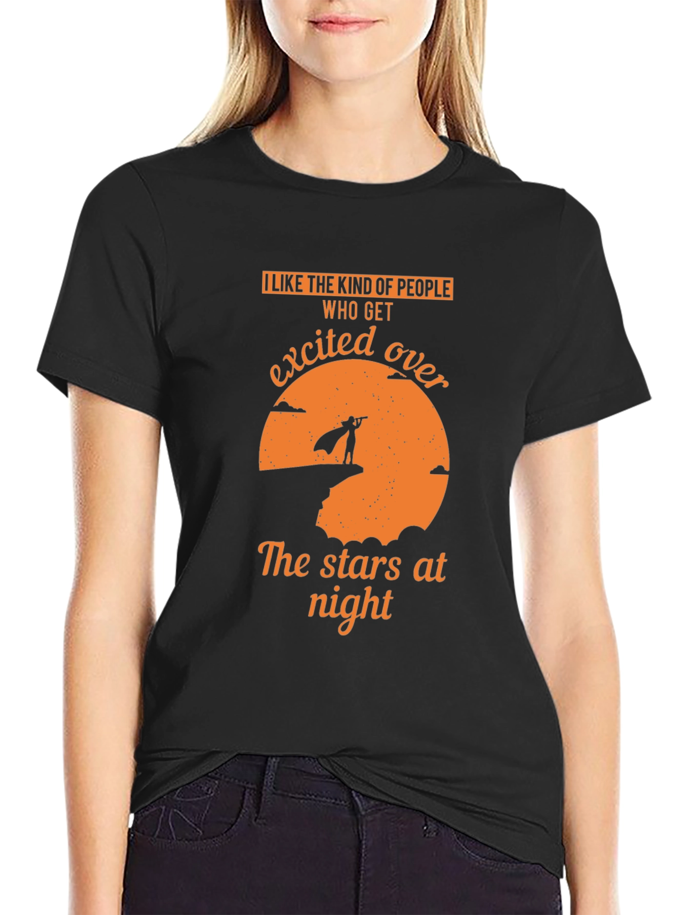 Excited Over Stars T-Shirt - Black