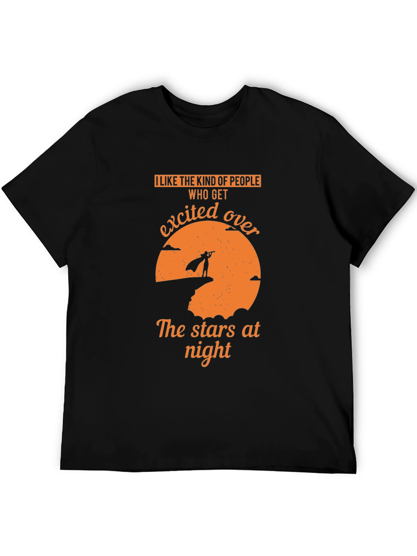 Excited Over Stars T-Shirt - Black
