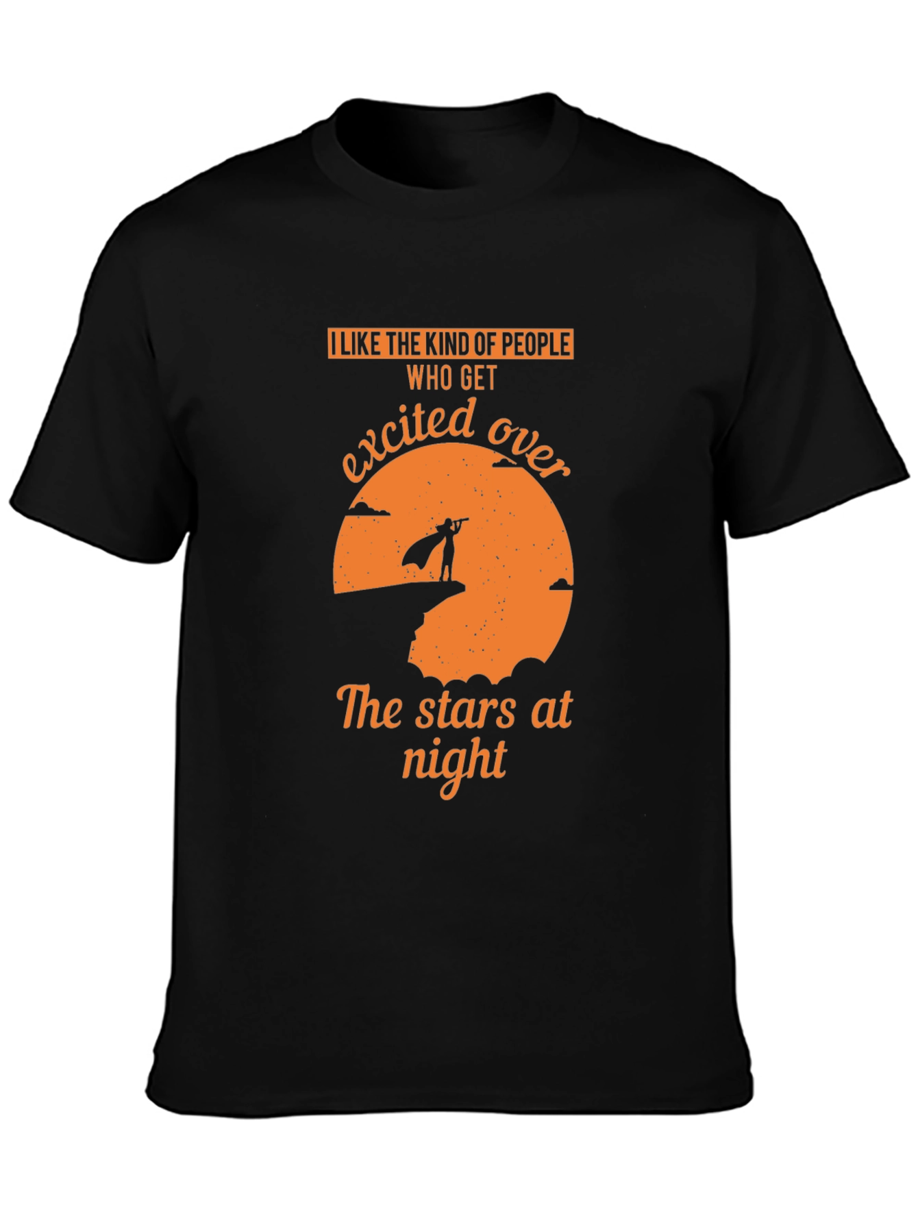 Excited Over Stars T-Shirt - Black