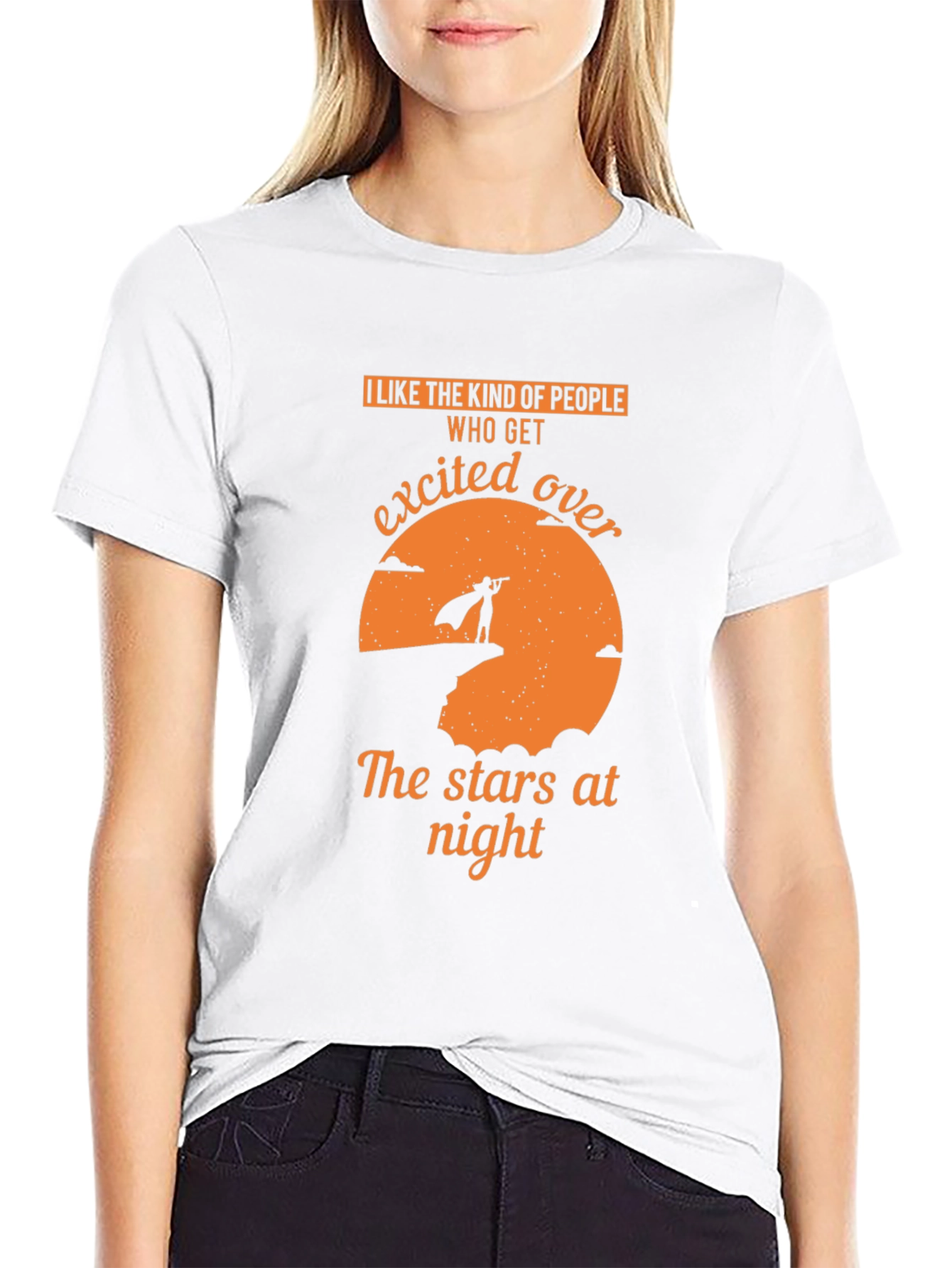 Excited Over Stars T-Shirt - Black
