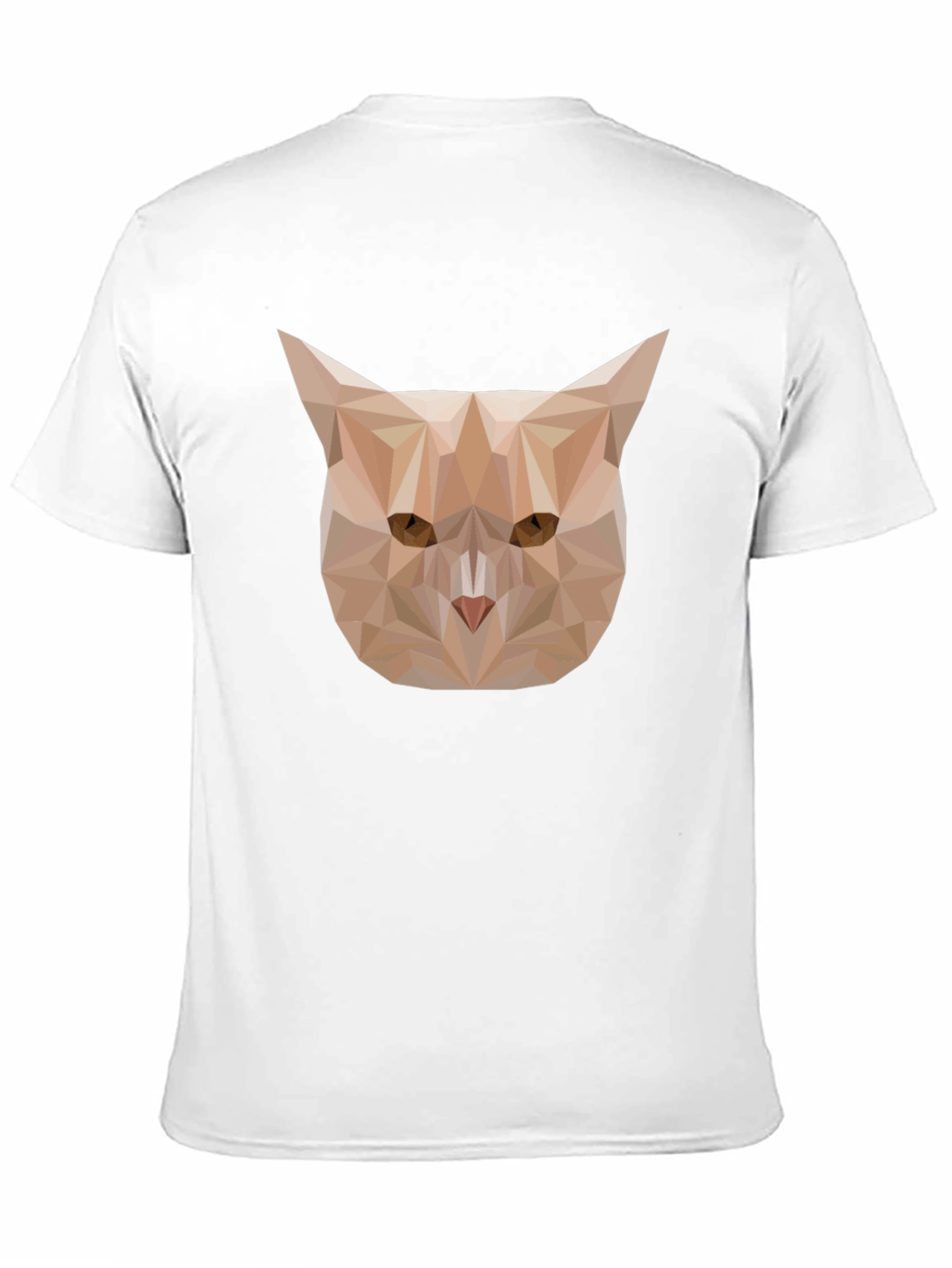 Geometric Cat Graphic Tee - Black