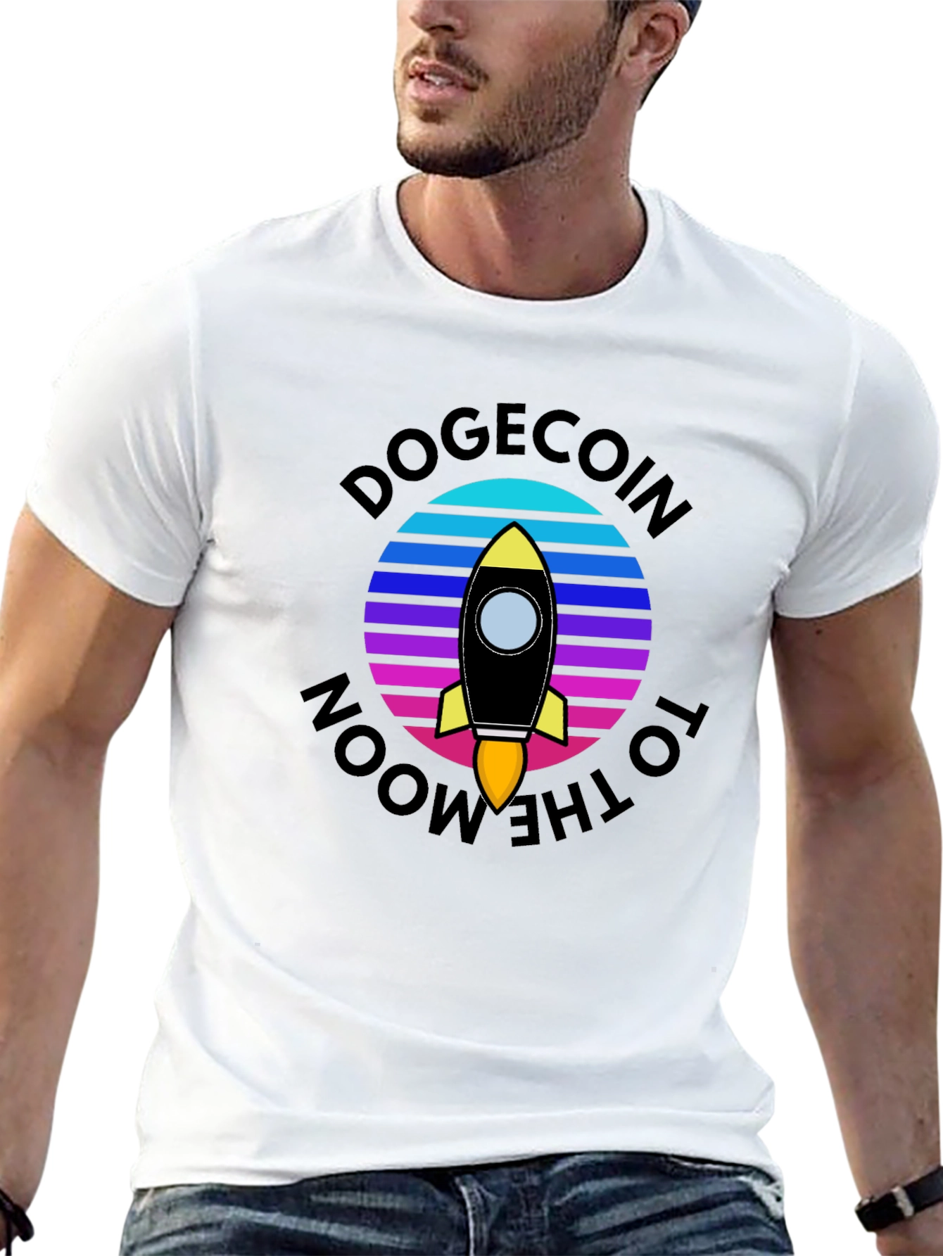 Dogecoin to the Moon Graphic Tee